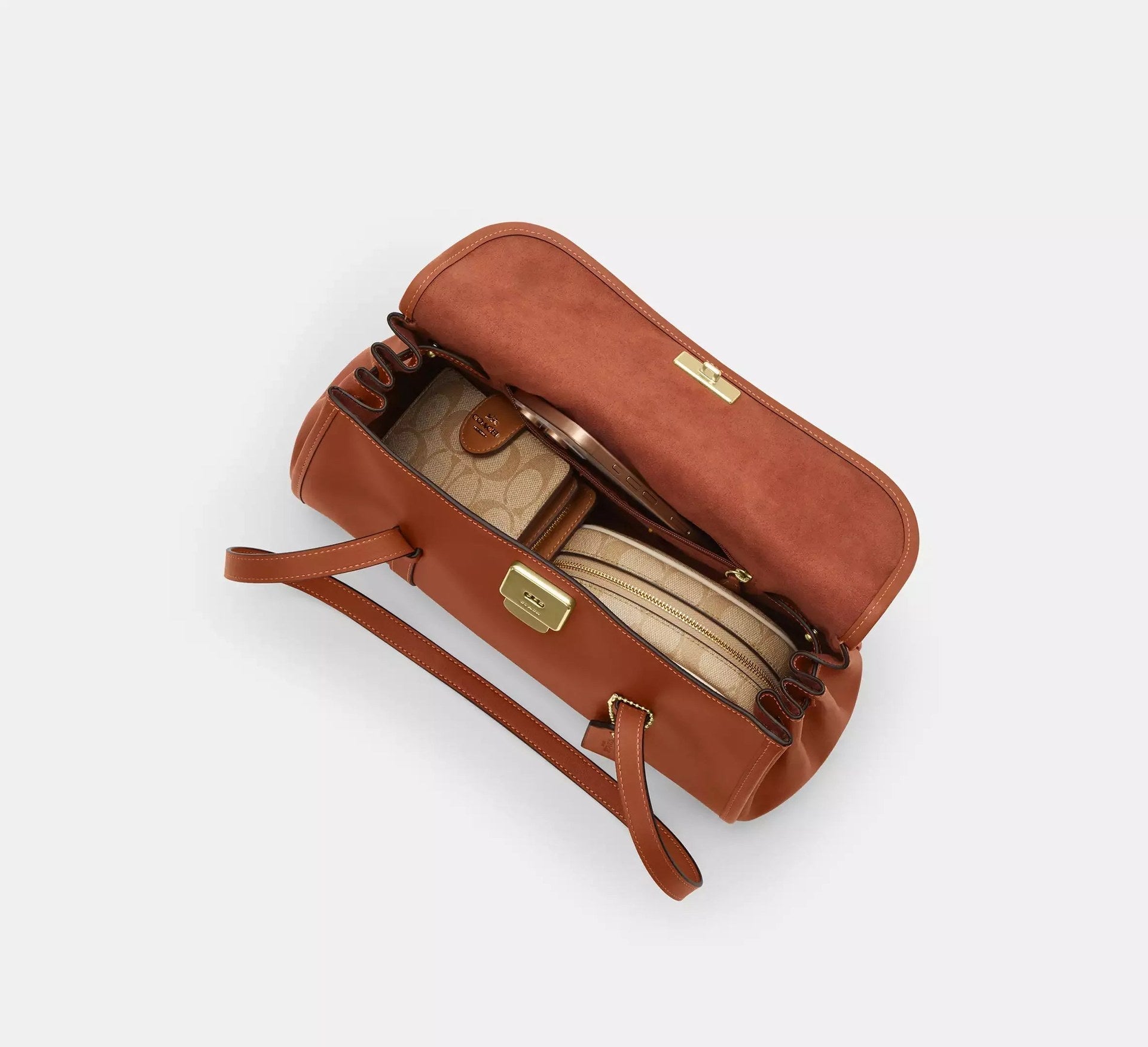 Coach Bridget Flap Shoulder Bag – Gold/Tan - Sneaker Türkiye