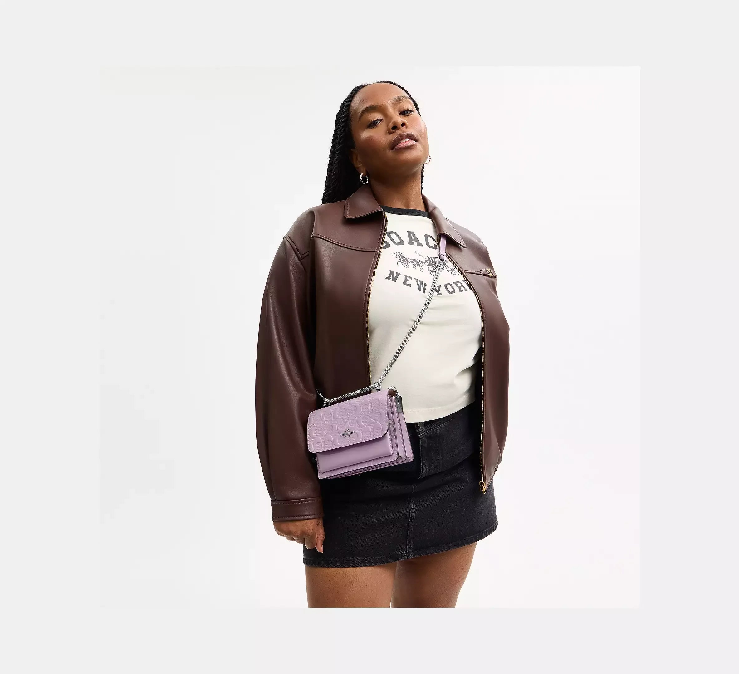 Coach Mini Klare Crossbody Bag In Signature Leather – Silver - Sneaker Türkiye