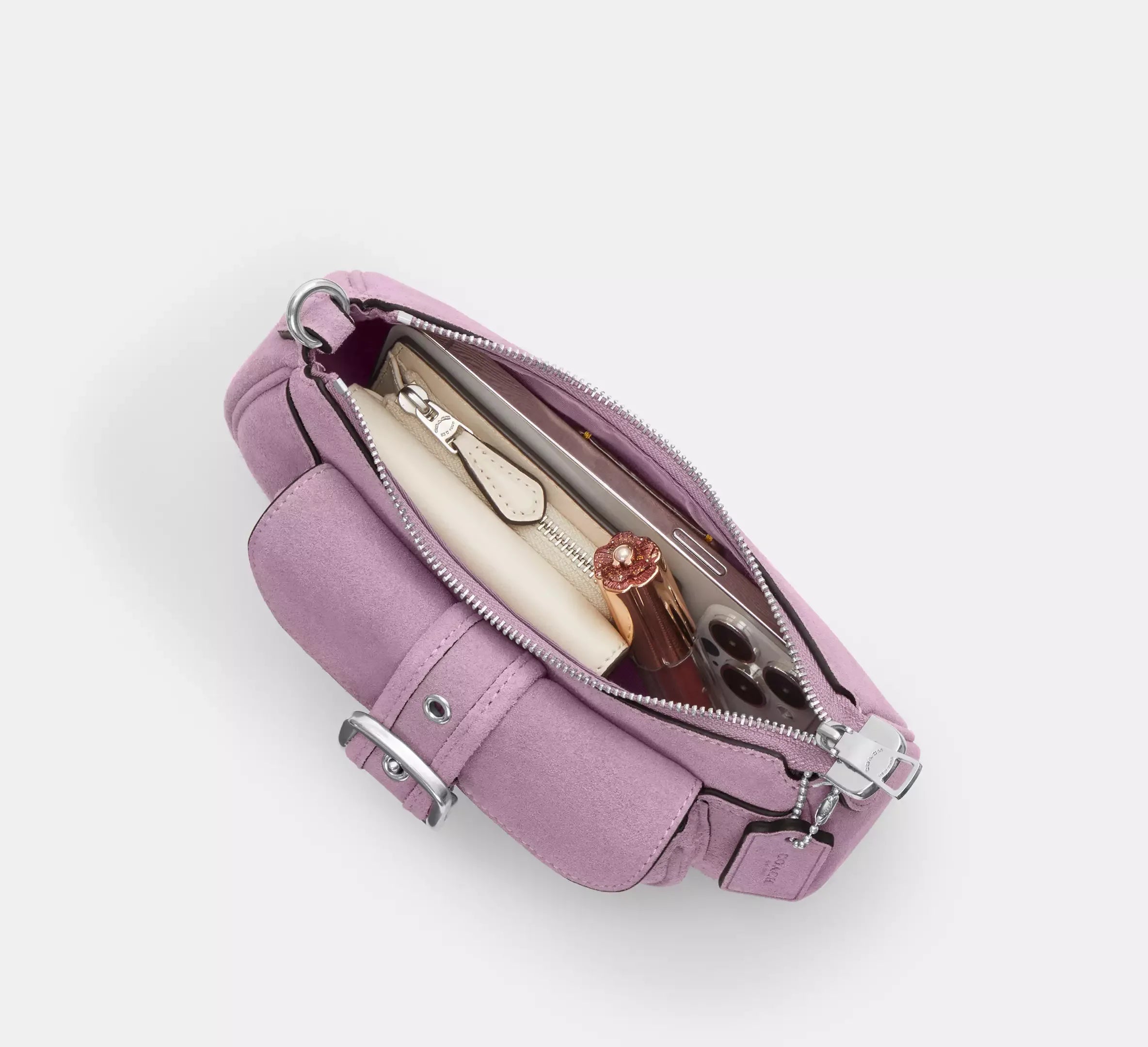 Coach Ashton Mini Shoulder Bag – Silver/Light Violet - Sneaker Türkiye