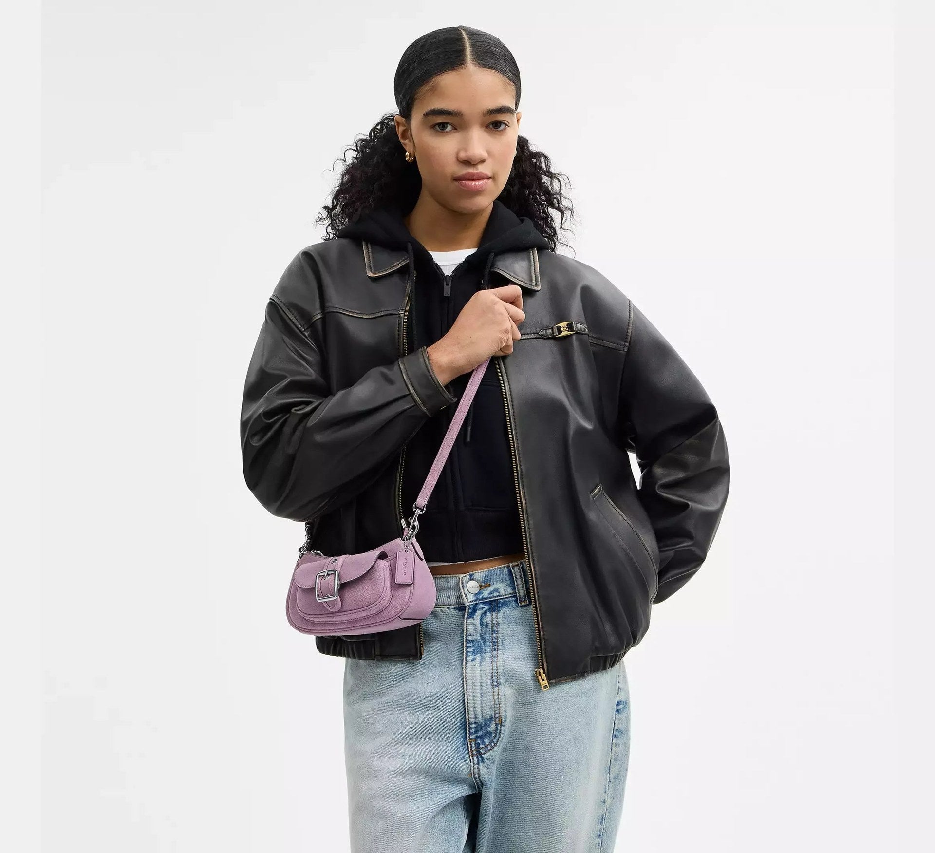 Coach Ashton Mini Shoulder Bag – Silver/Light Violet - Sneaker Türkiye