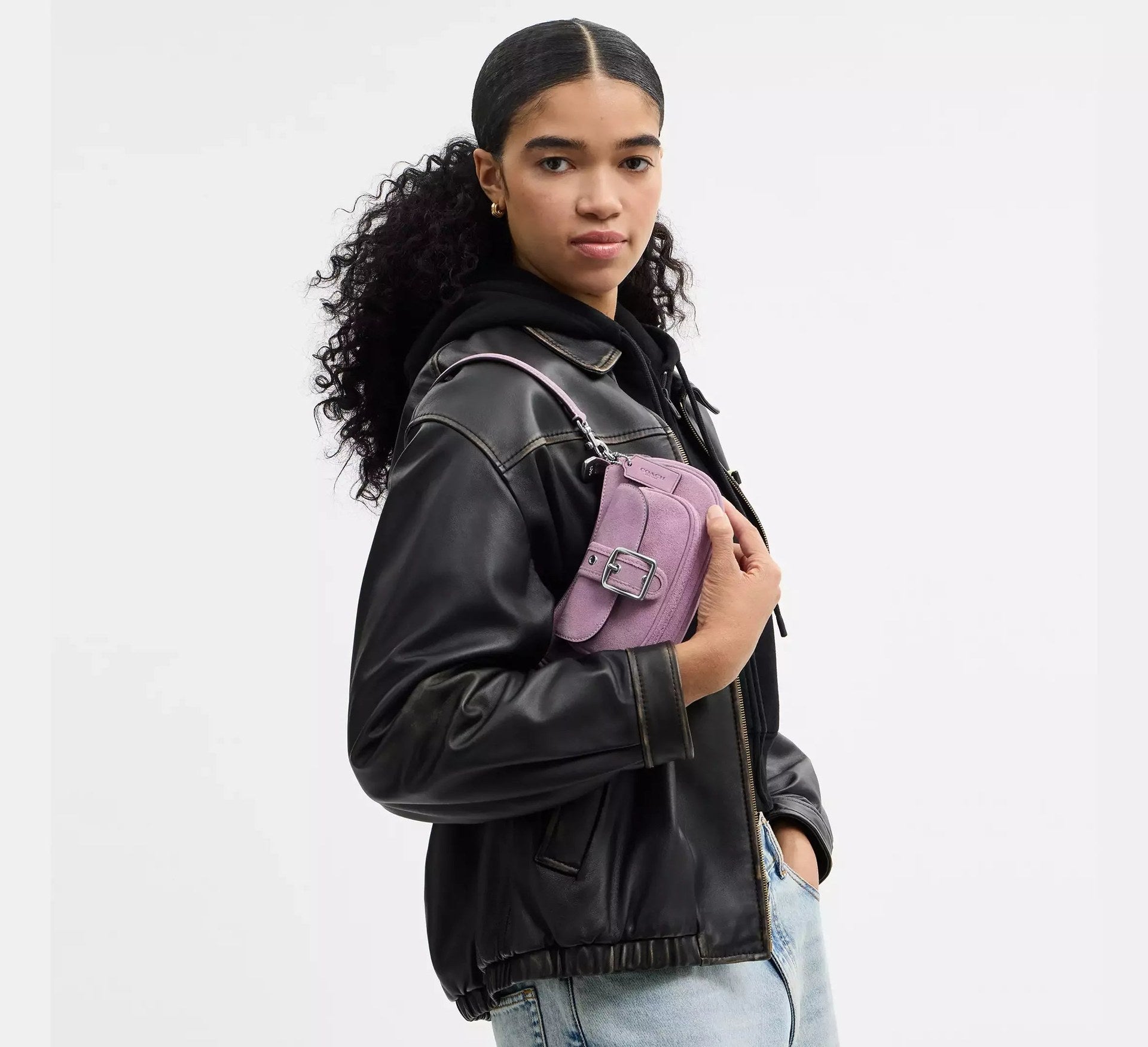 Coach Ashton Mini Shoulder Bag – Silver/Light Violet - Sneaker Türkiye