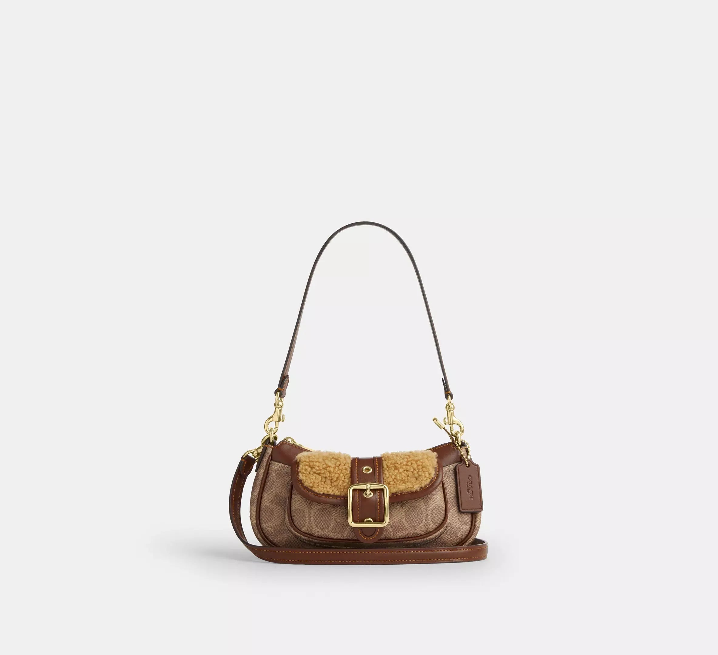 Coach Ashton Mini Shoulder Bag In Signature – Gold/Tan/Vintage Brown - Sneaker Türkiye