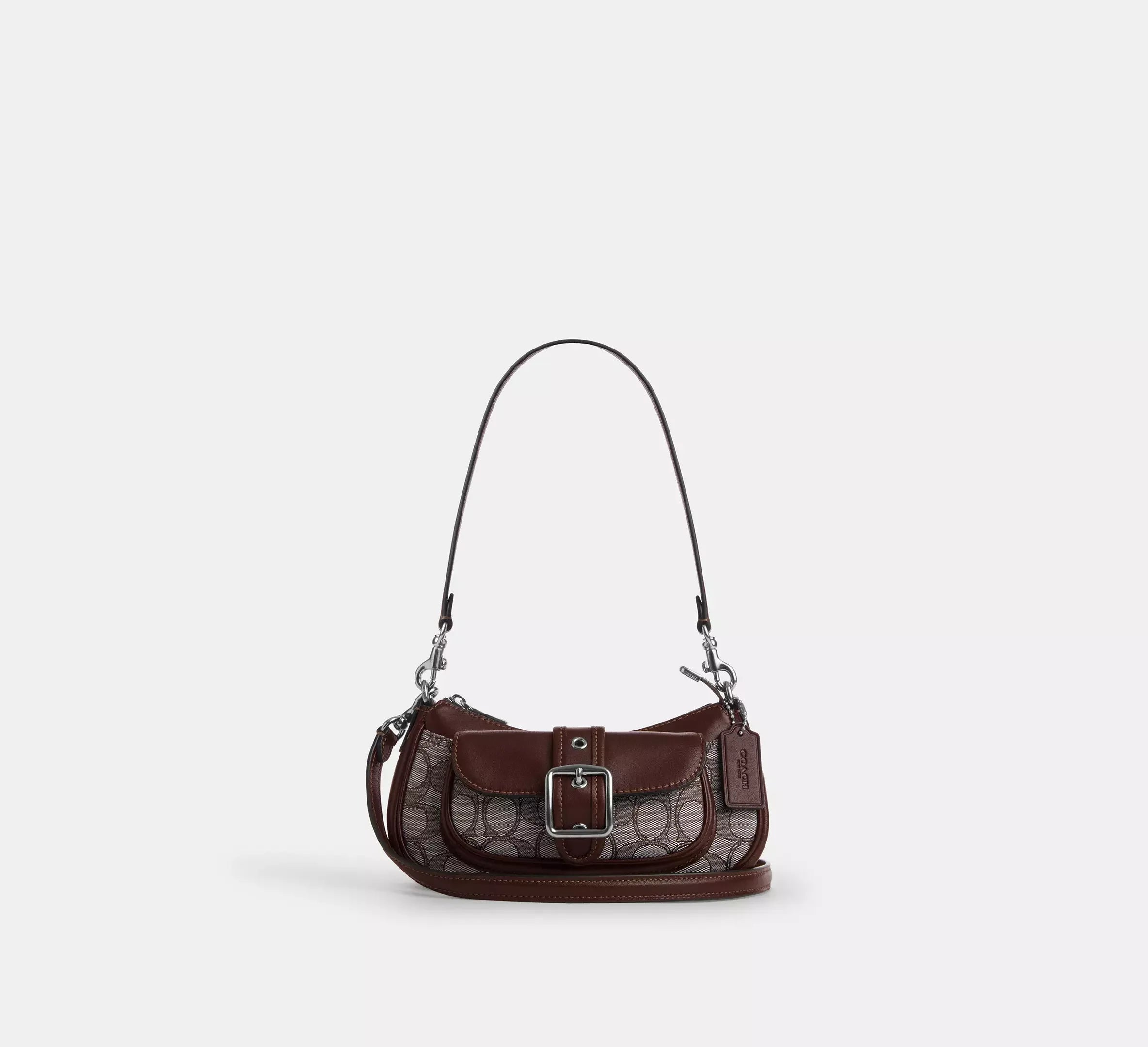 Coach Ashton Mini Shoulder Bag In Signature Jacquard – Silver - Sneaker Türkiye