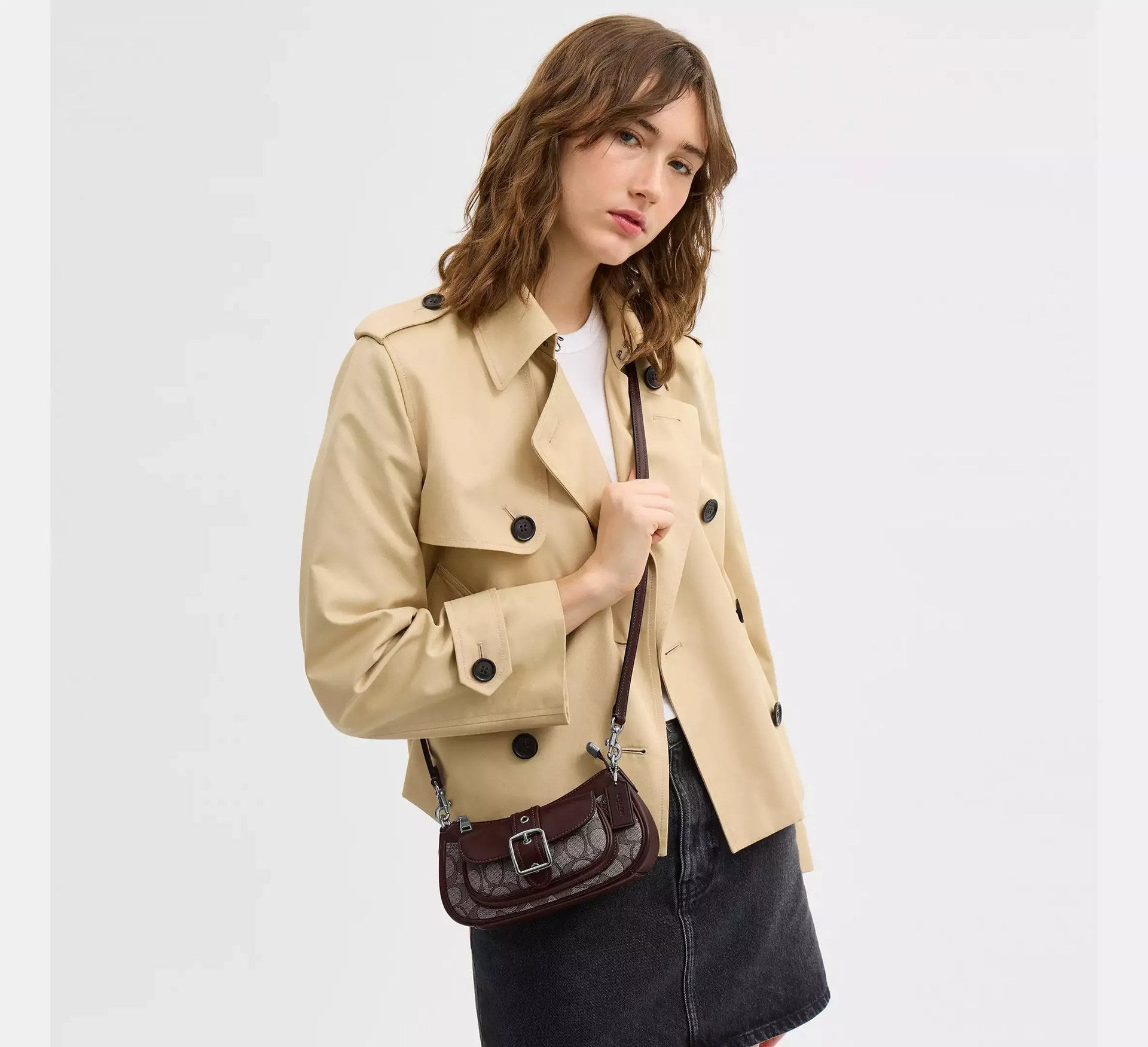 Coach Ashton Mini Shoulder Bag In Signature Jacquard – Silver - Sneaker Türkiye