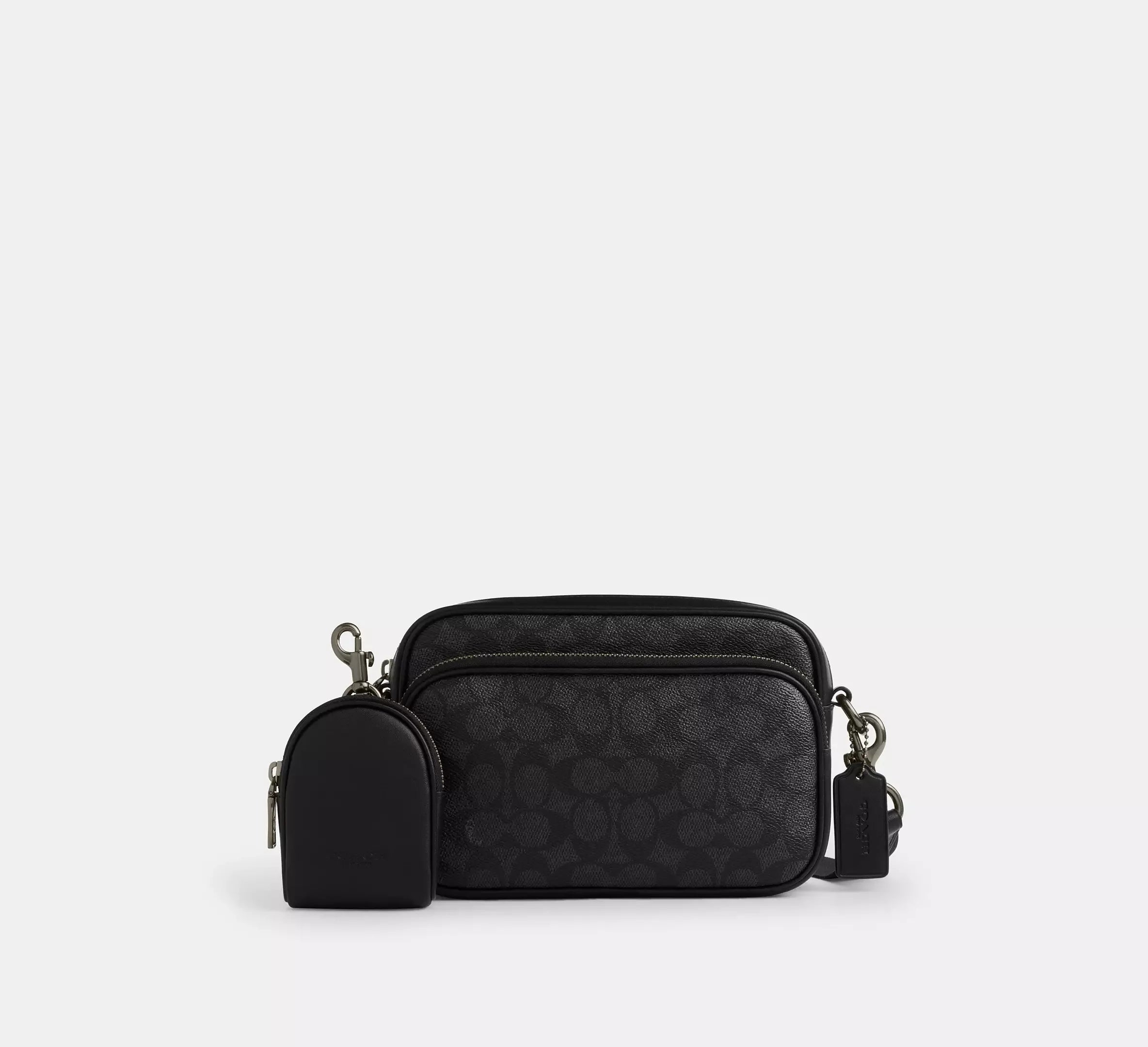Coach Finlay Crossbody Bag In Signature – Gunmetal/Charcoal/Black - Sneaker Türkiye
