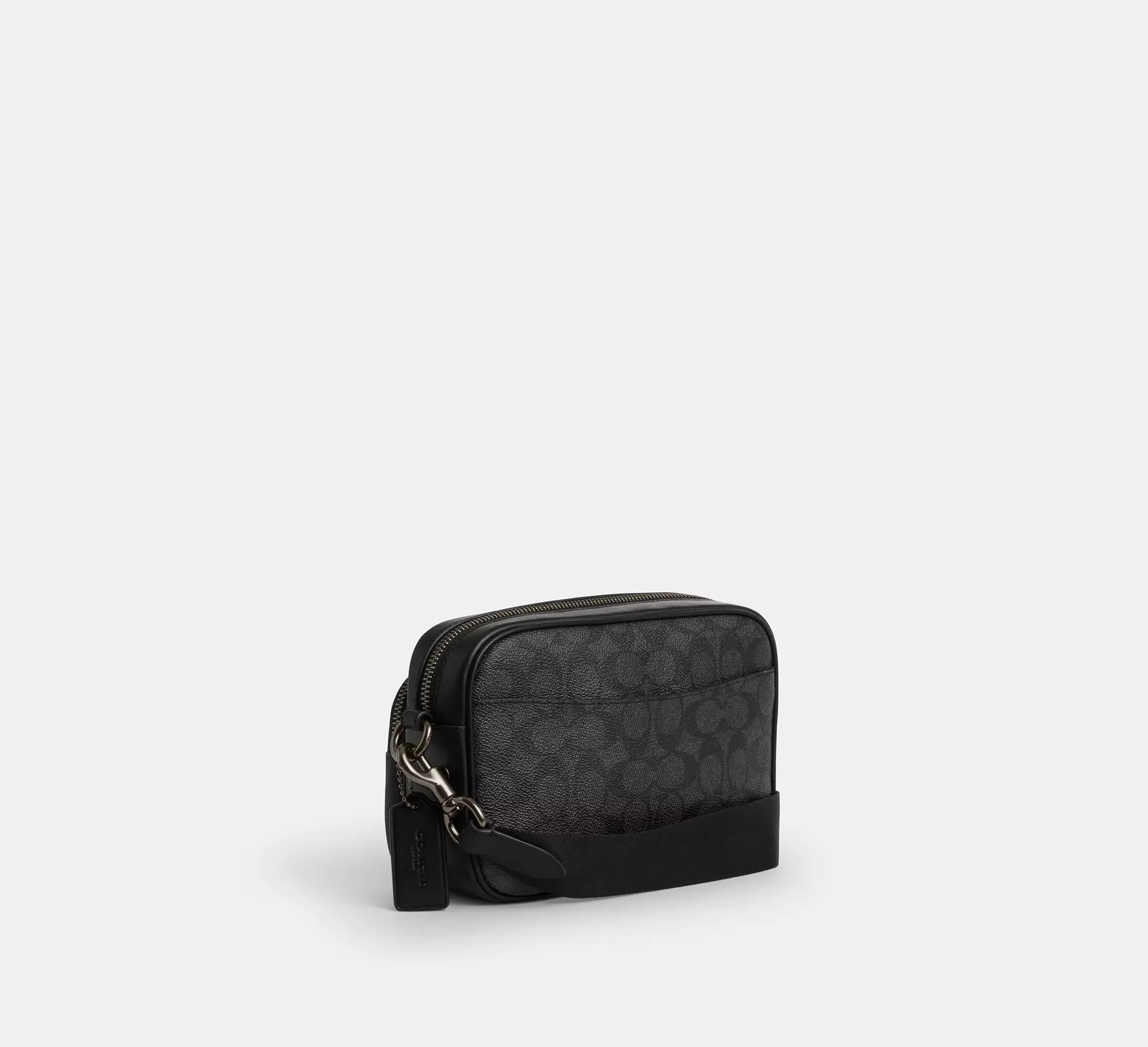 Coach Finlay Crossbody Bag In Signature – Gunmetal/Charcoal/Black - Sneaker Türkiye