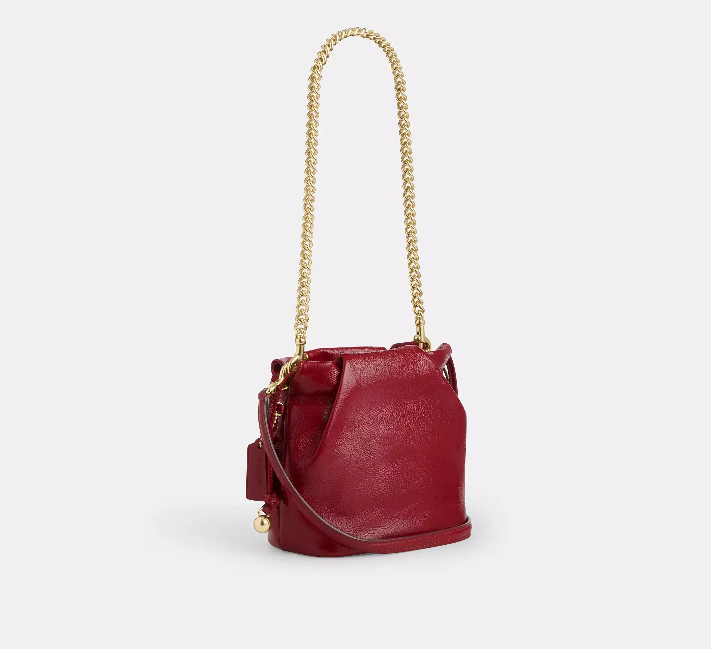 Coach Faye Mini Drawstring Bag – Gold/Dark Cardinal - Sneaker Türkiye