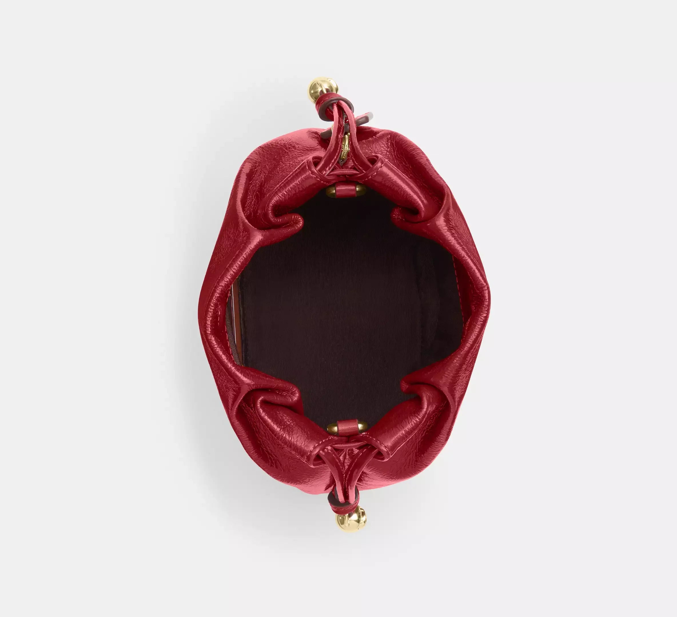 Coach Faye Mini Drawstring Bag – Gold/Dark Cardinal - Sneaker Türkiye