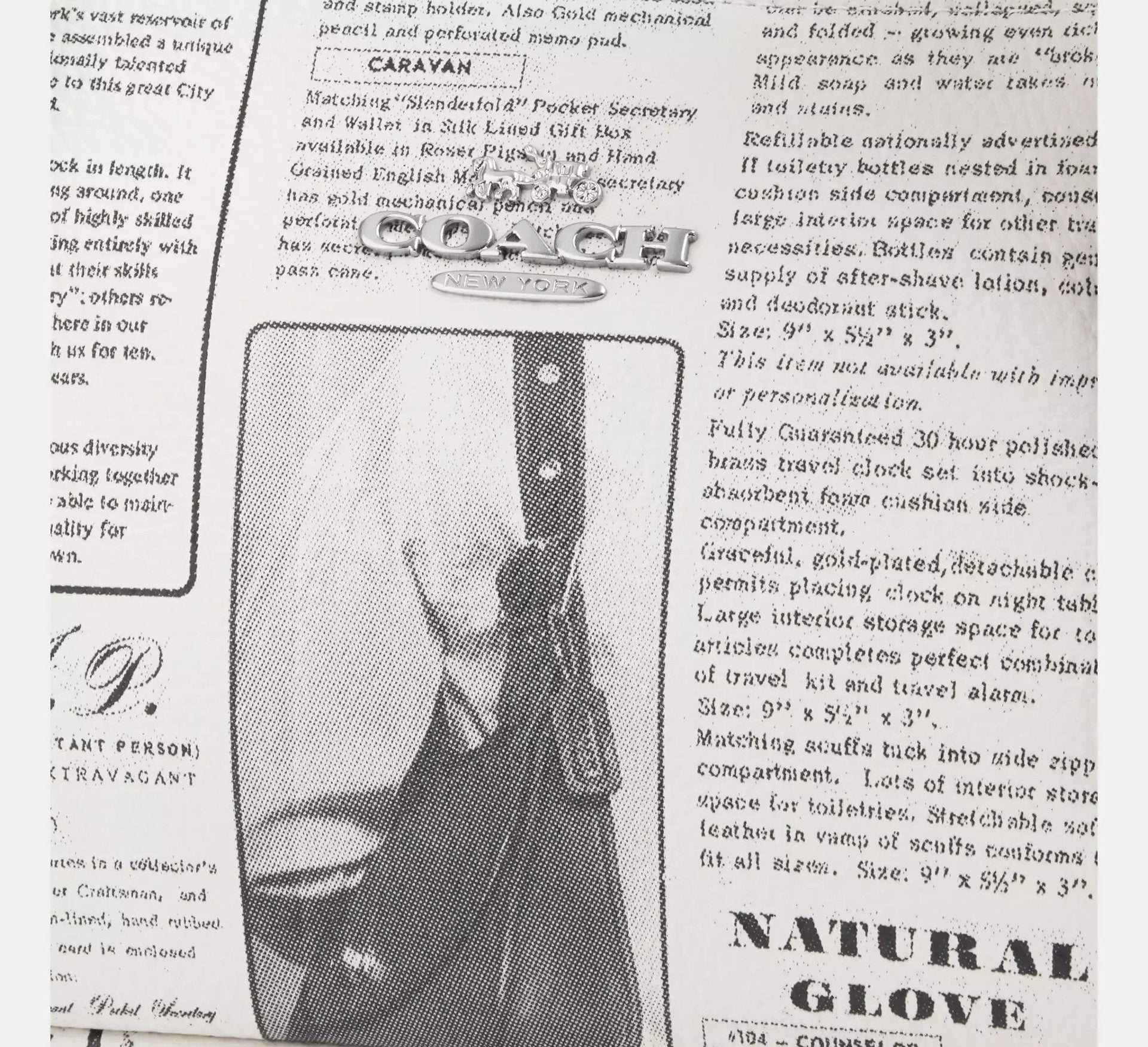 Coach Asher Shoulder Bag With Newspaper Print – Silver/Chalk Multi - Sneaker Türkiye