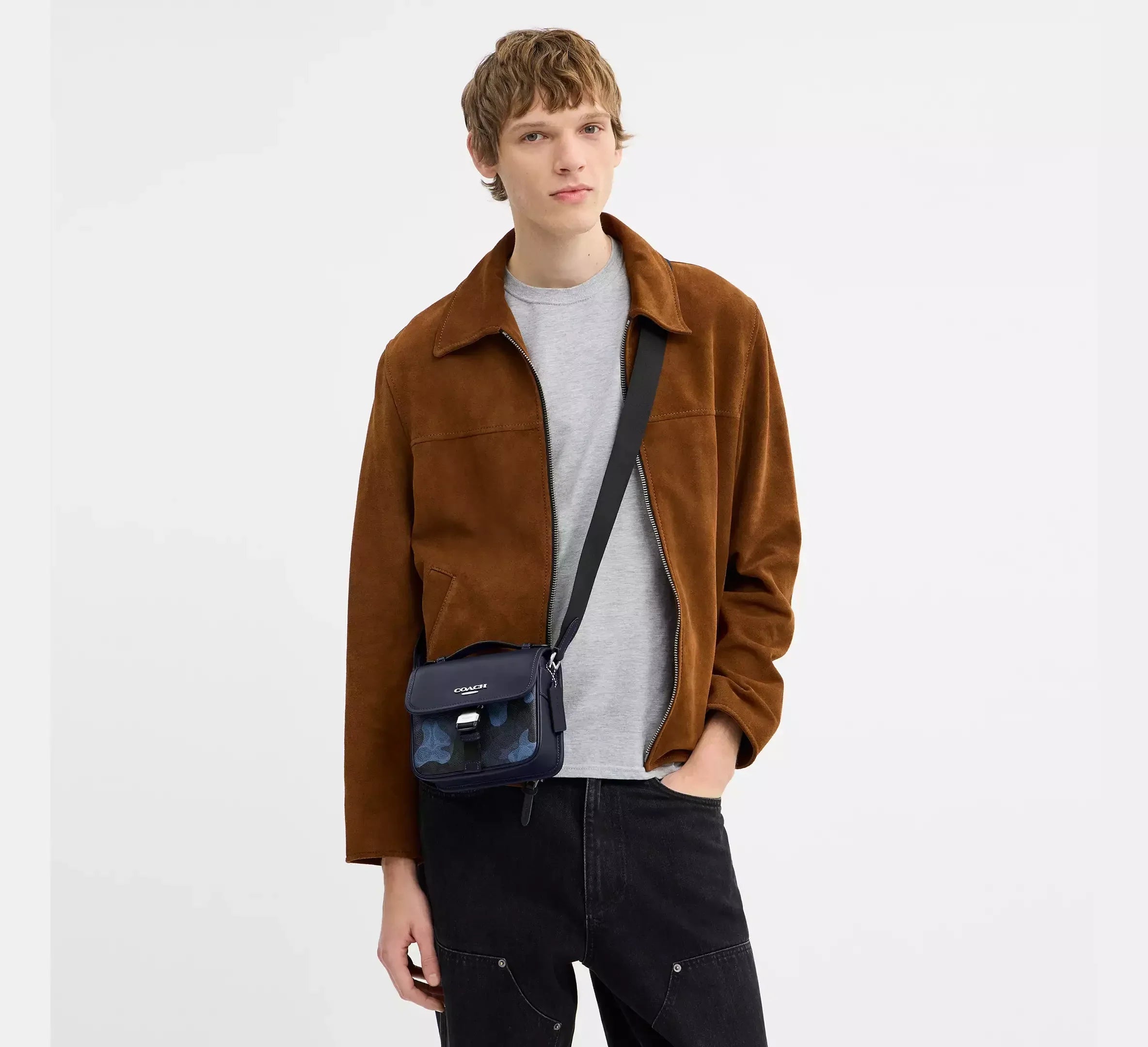 Coach Racer Crossbody Bag In Signature Camo Print – Silver - Sneaker Türkiye