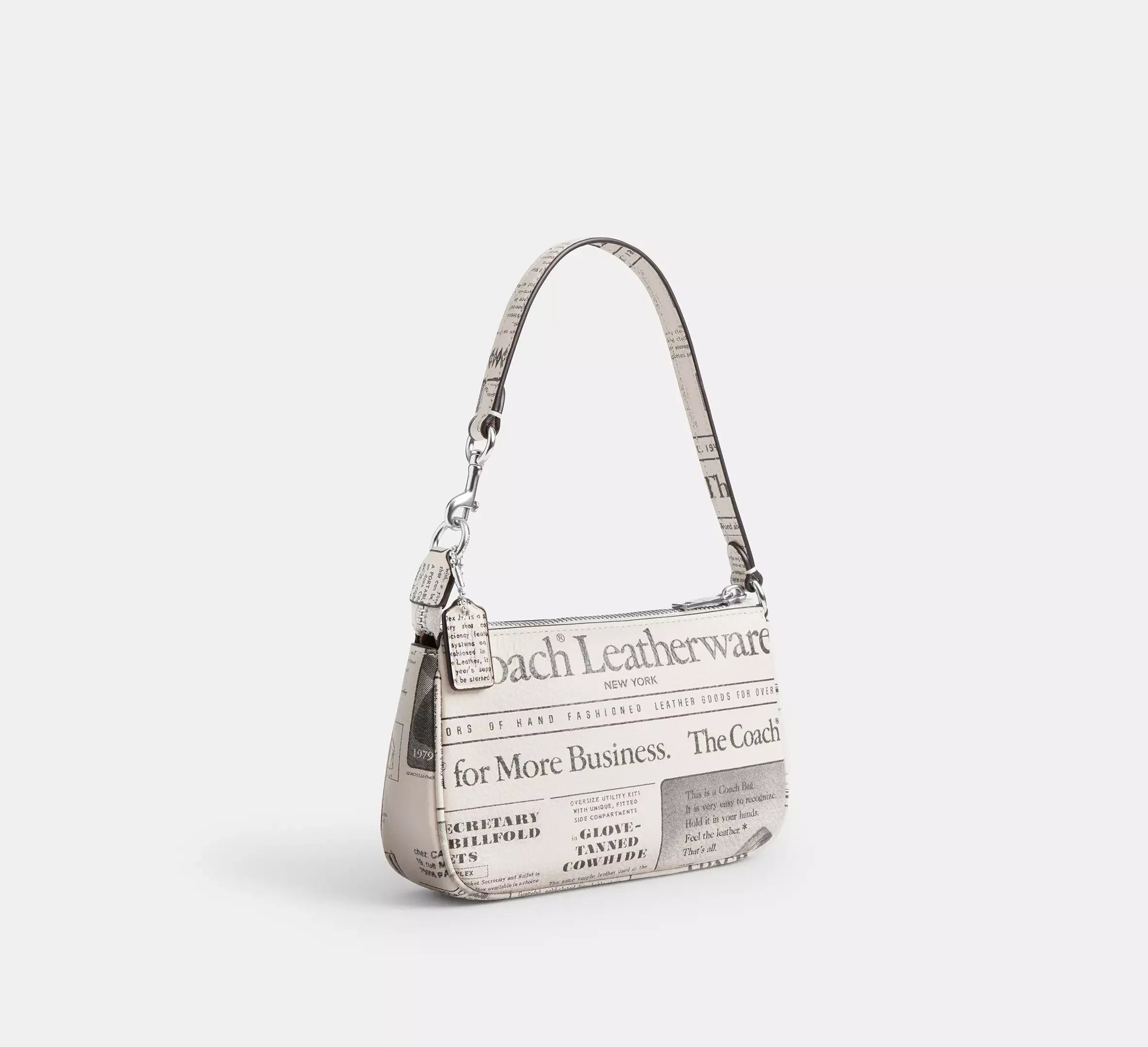 Coach Nolita 19 With Newspaper Print – Silver/Chalk Multi - Sneaker Türkiye