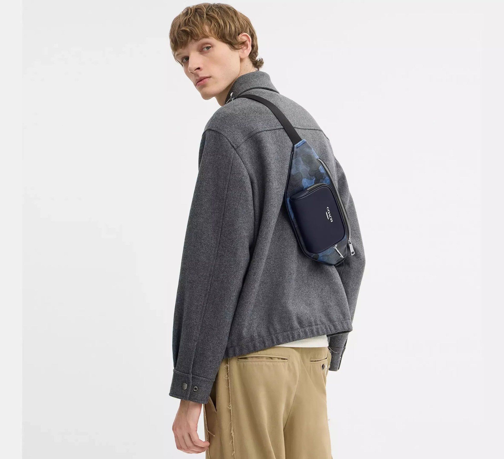 Coach Small Belt Bag In Signature Camo Print – Silver - Sneaker Türkiye