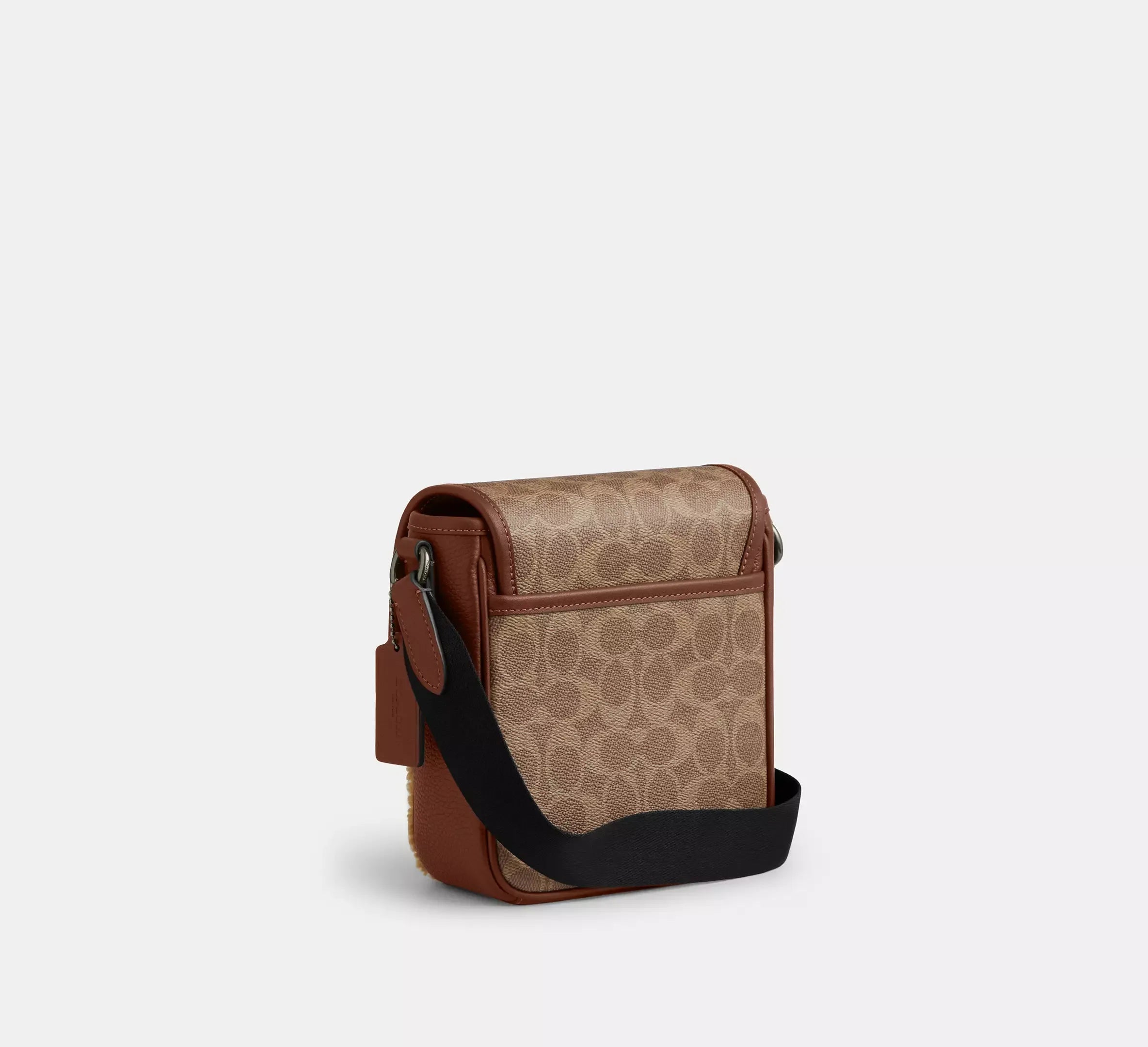 Coach Lucas Crossbody Bag In Signature – Gunmetal/Tan/Vintage Brown - Sneaker Türkiye