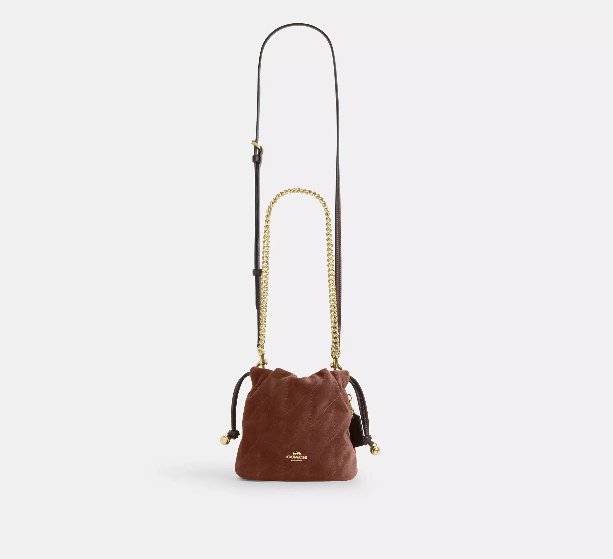 Coach Faye Mini Drawstring Bag With Quilting – Gold - Sneaker Türkiye