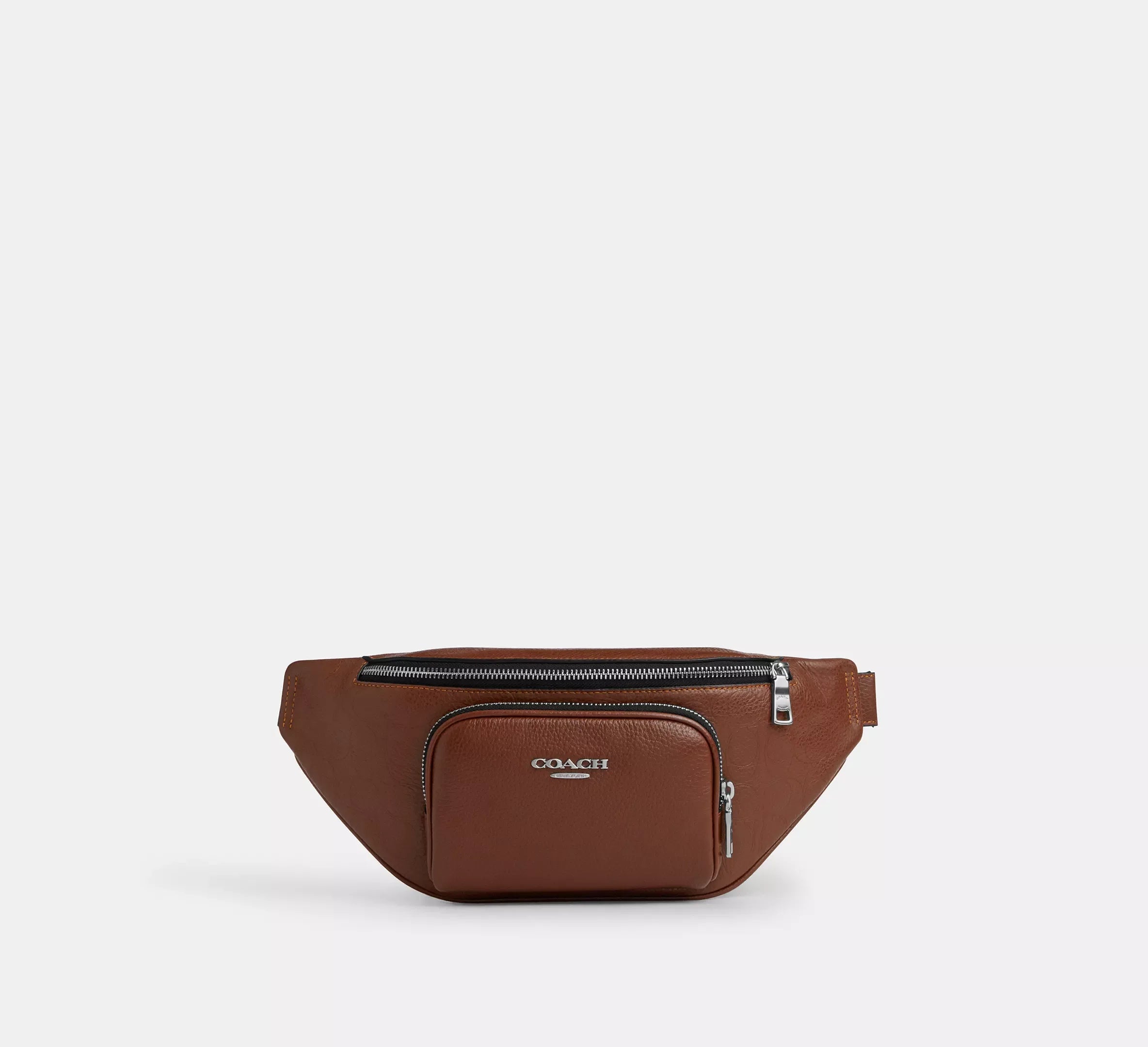 Coach Small Belt Bag In Signature Leather – Silver - Sneaker Türkiye