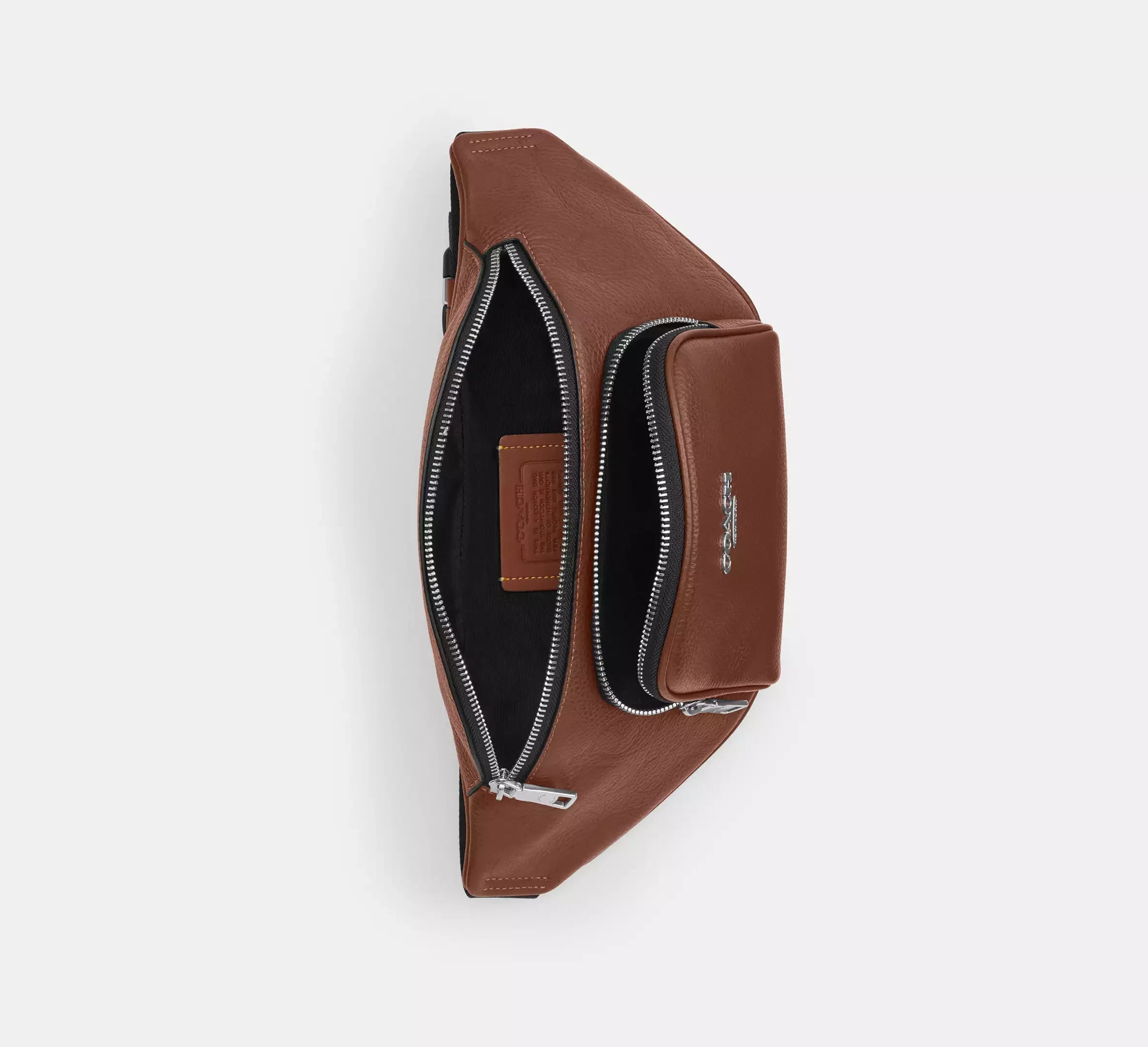 Coach Small Belt Bag In Signature Leather – Silver - Sneaker Türkiye