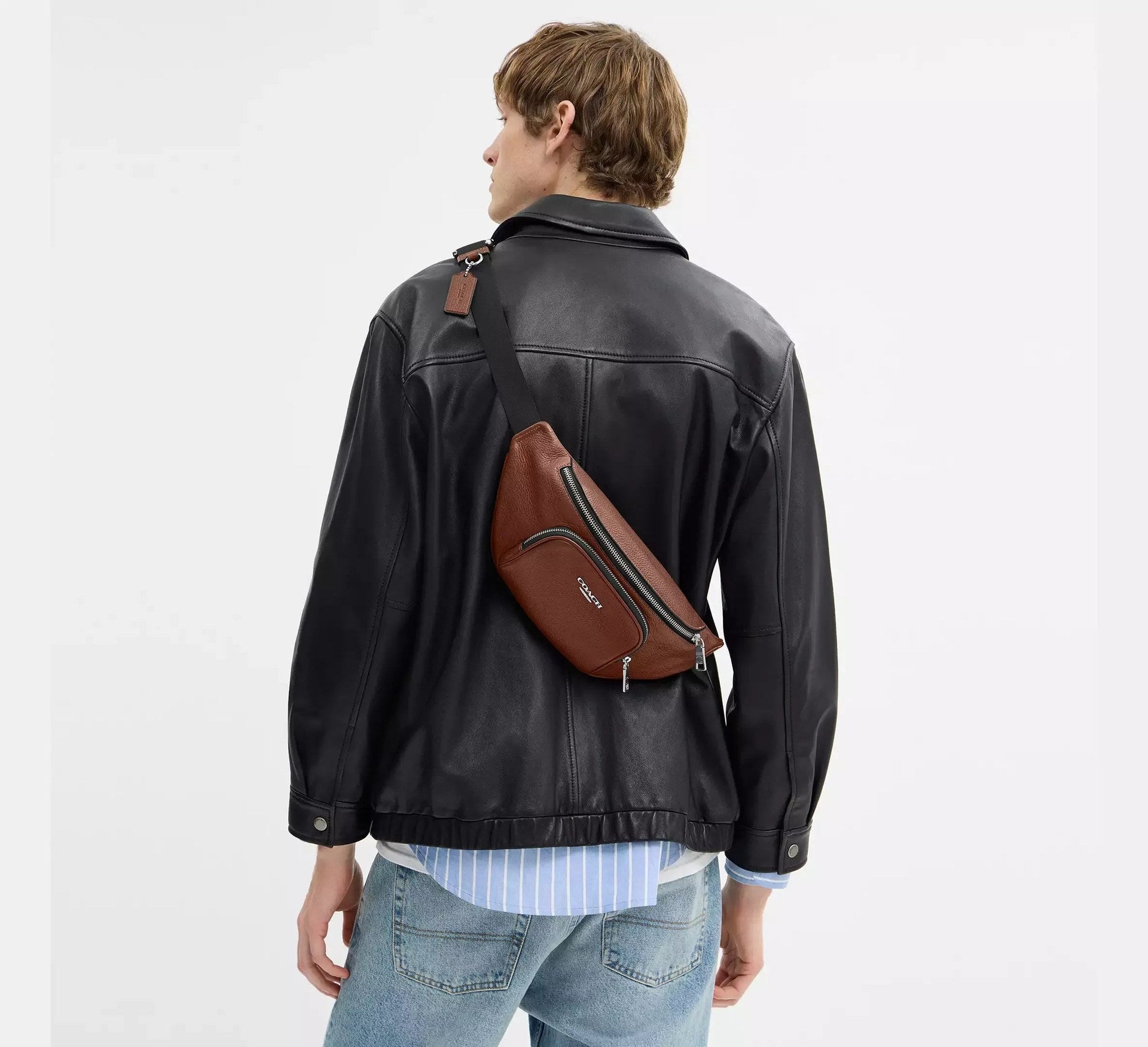 Coach Small Belt Bag In Signature Leather – Silver - Sneaker Türkiye