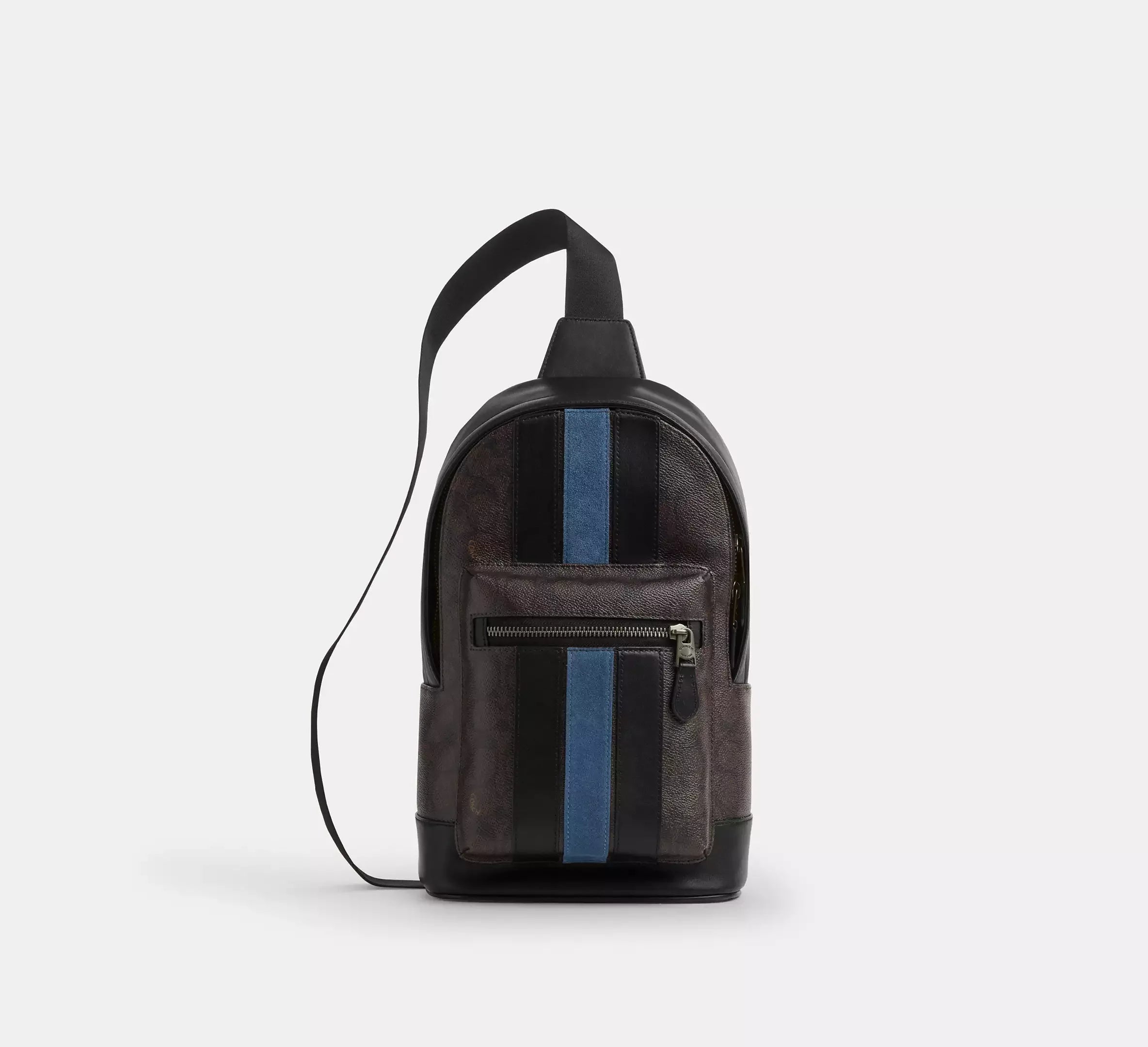 Coach West Pack In Signature Canvas With Varsity Stripe – Gunmetal - Sneaker Türkiye