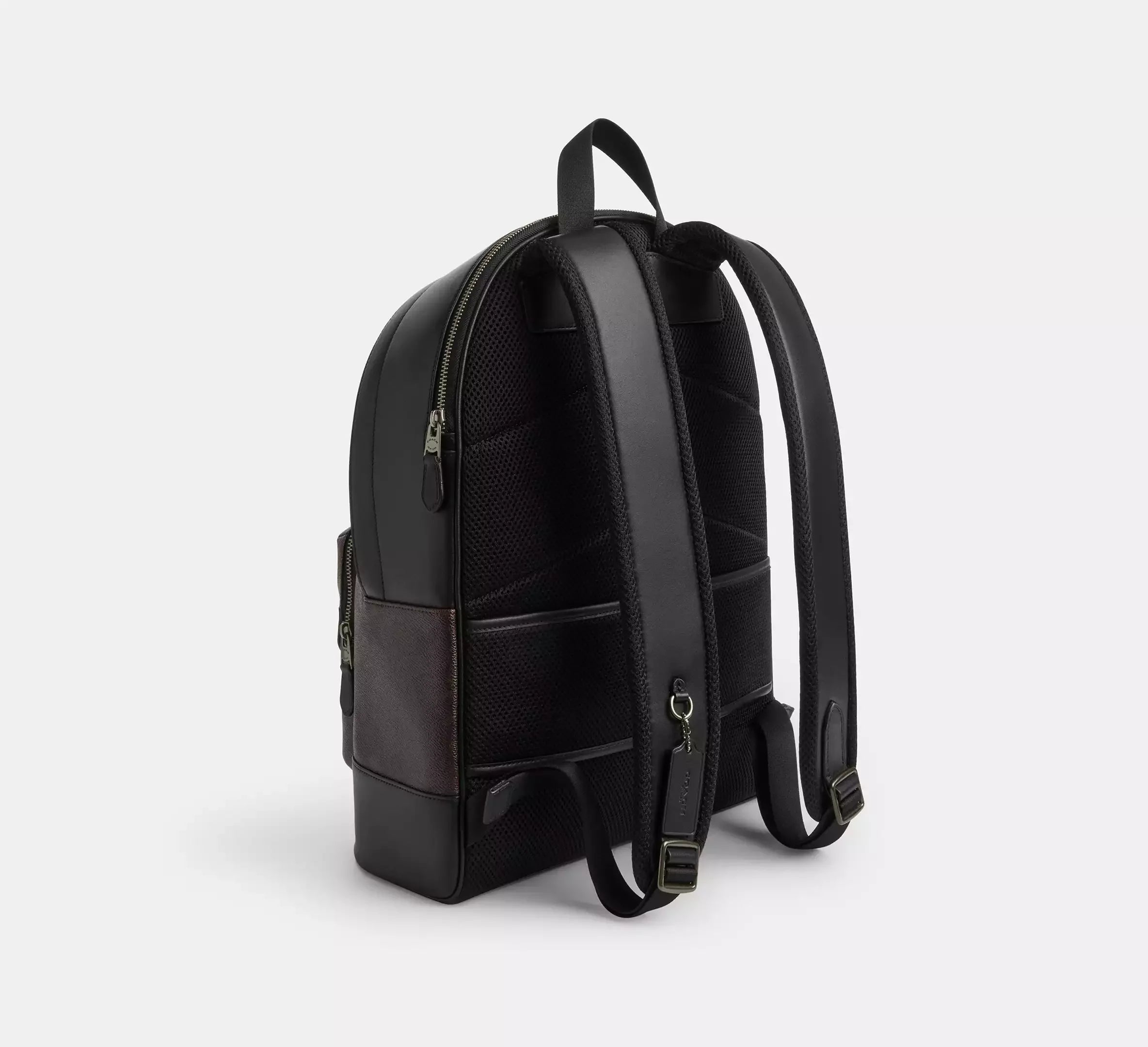 Coach West Backpack In Signature With Varsity Stripe – Gunmetal - Sneaker Türkiye