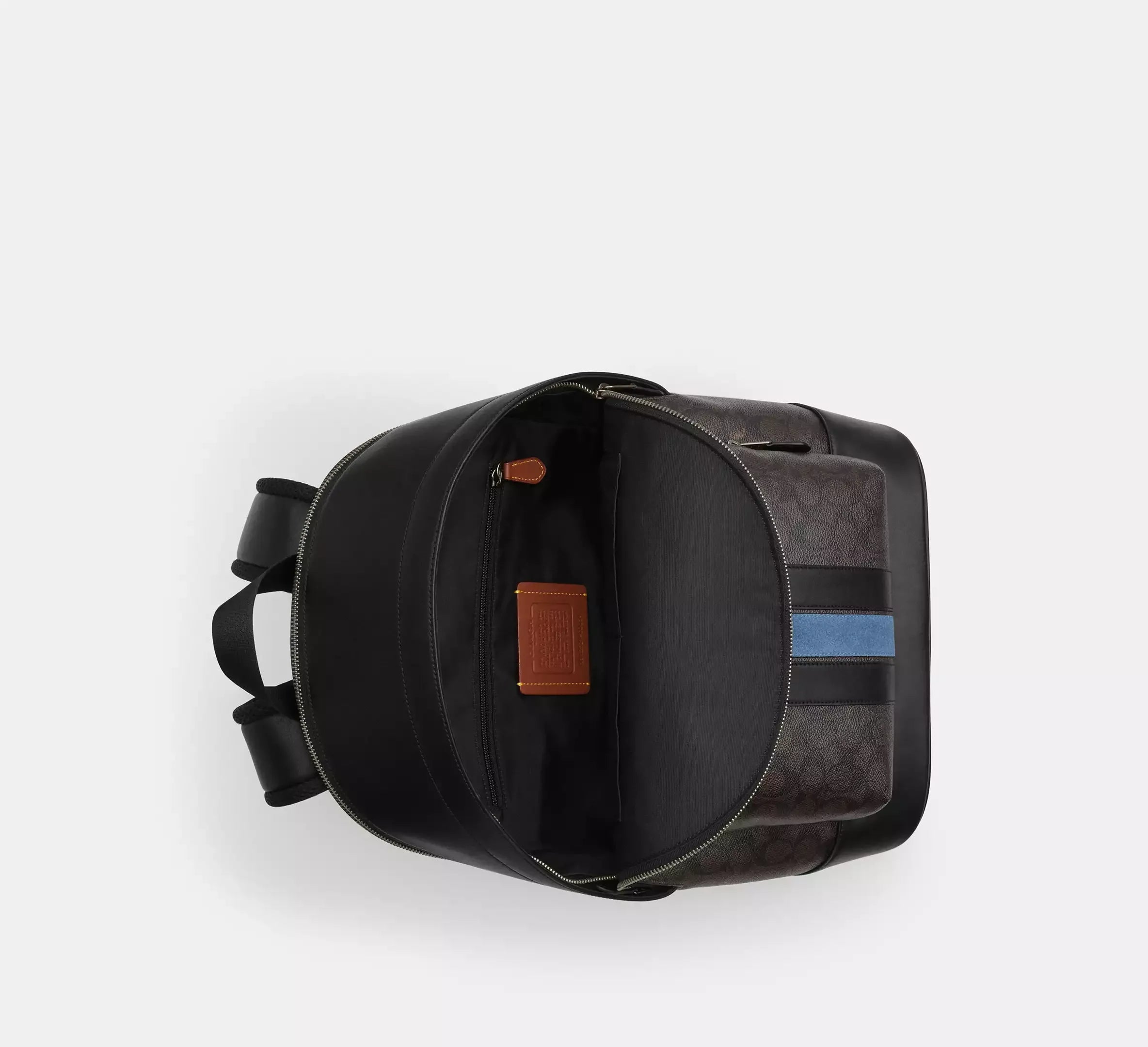 Coach West Backpack In Signature With Varsity Stripe – Gunmetal - Sneaker Türkiye