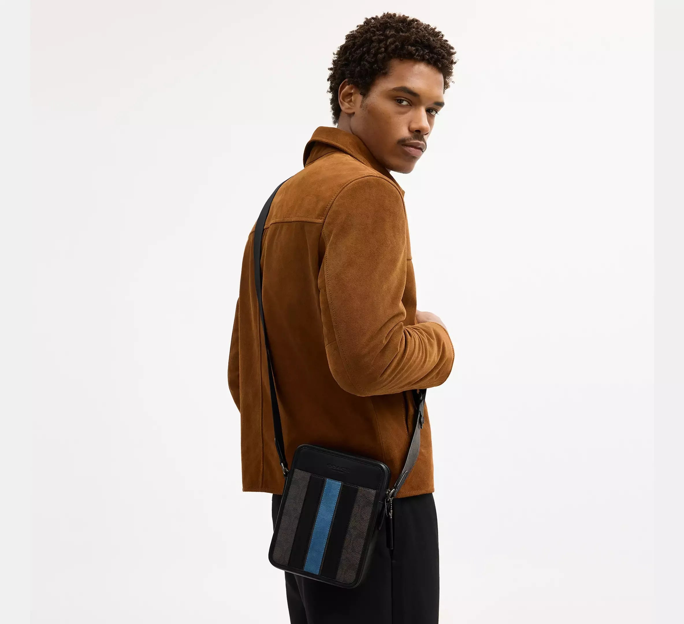 Coach Sullivan Crossbody Bag In Signature Canvas With Varsity Stripe – Gunmetal - Sneaker Türkiye