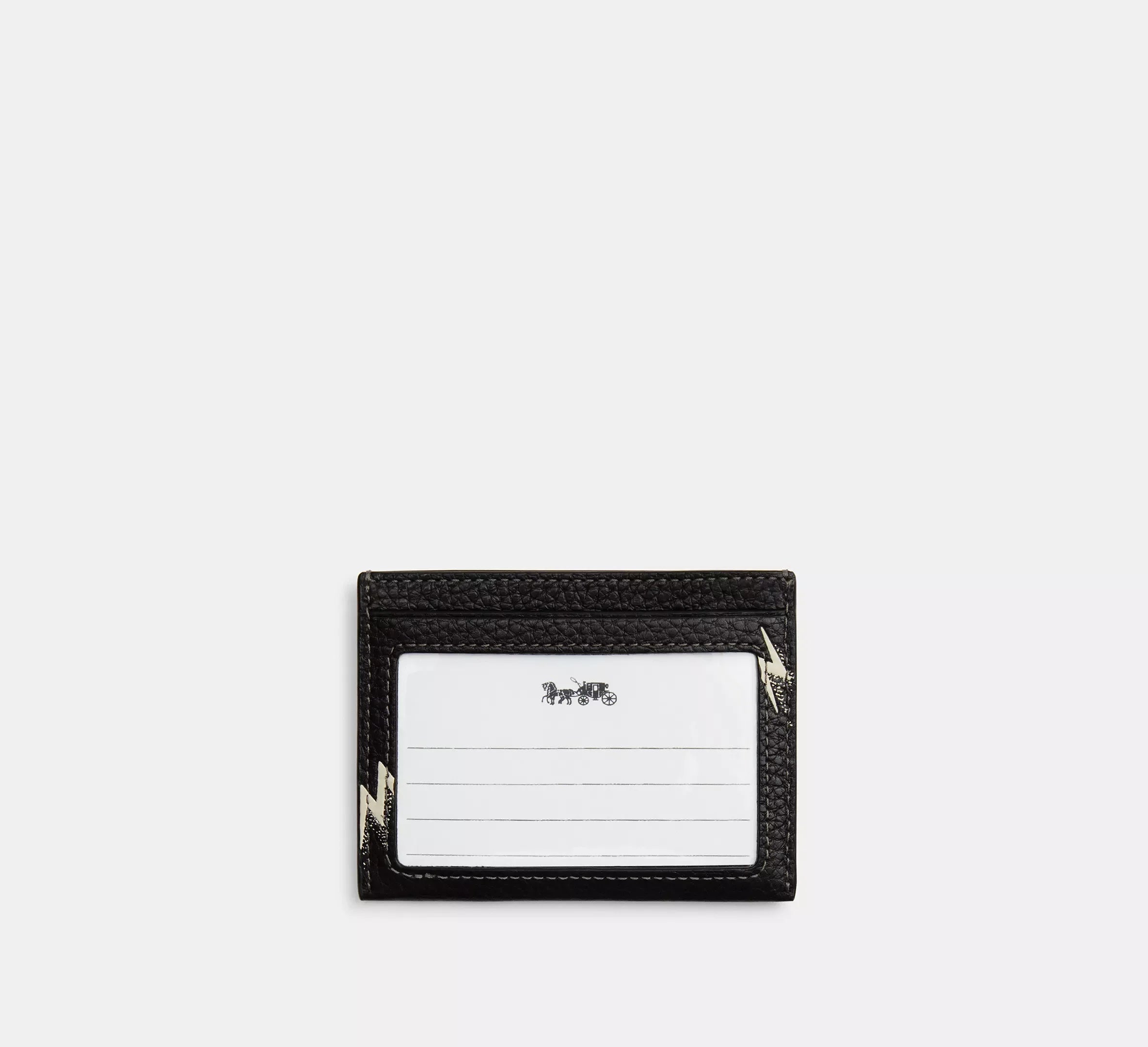 Coach Slim Id Card Case With Lightning Bolt Print – Black - Sneaker Türkiye