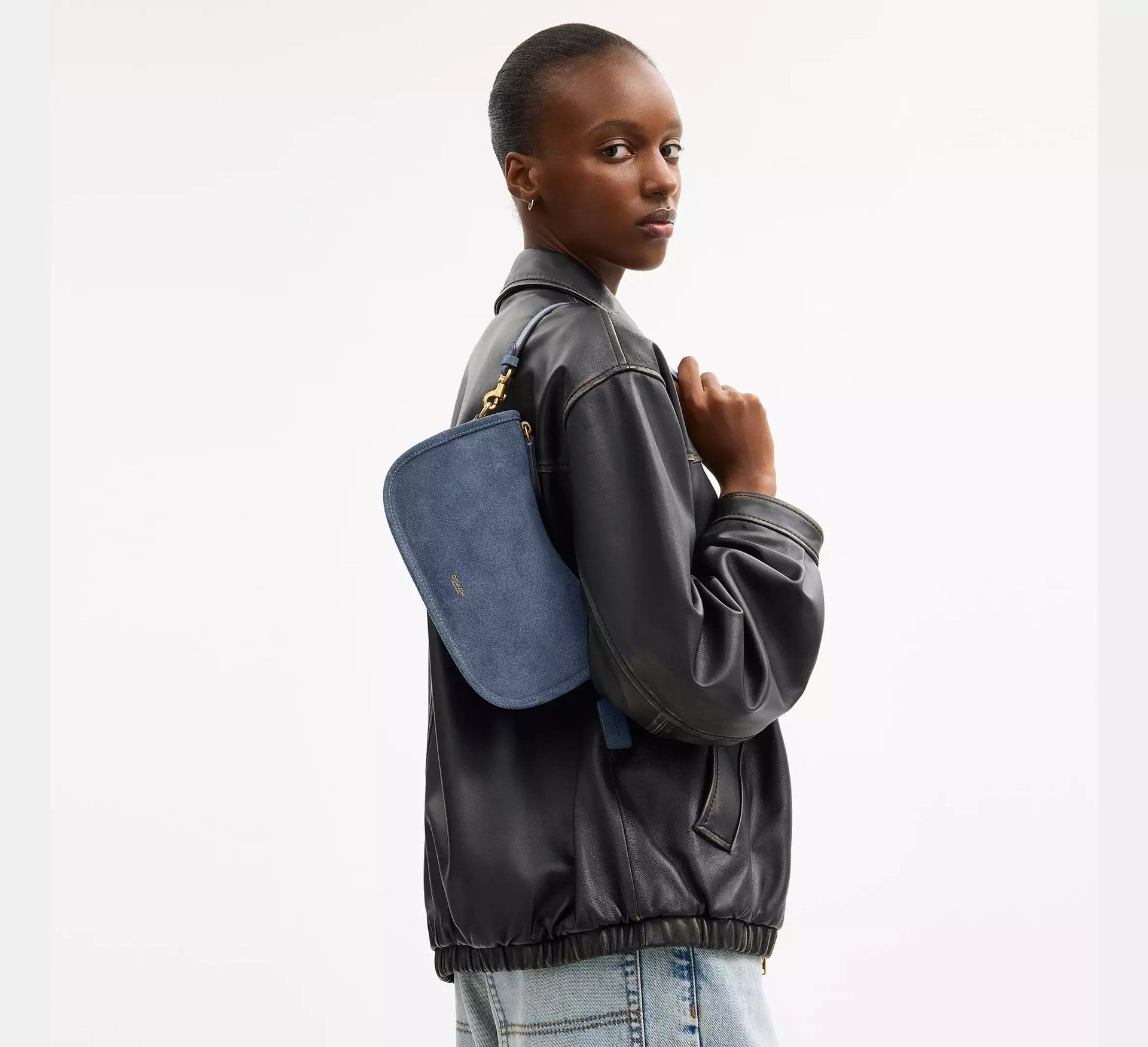 Coach Waverly Bag – Suede/Brass/Light Denim - Sneaker Türkiye