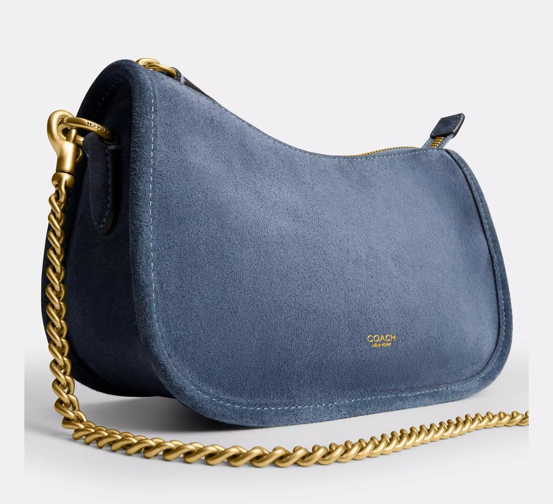 Coach Waverly Bag – Suede/Brass/Light Denim - Sneaker Türkiye