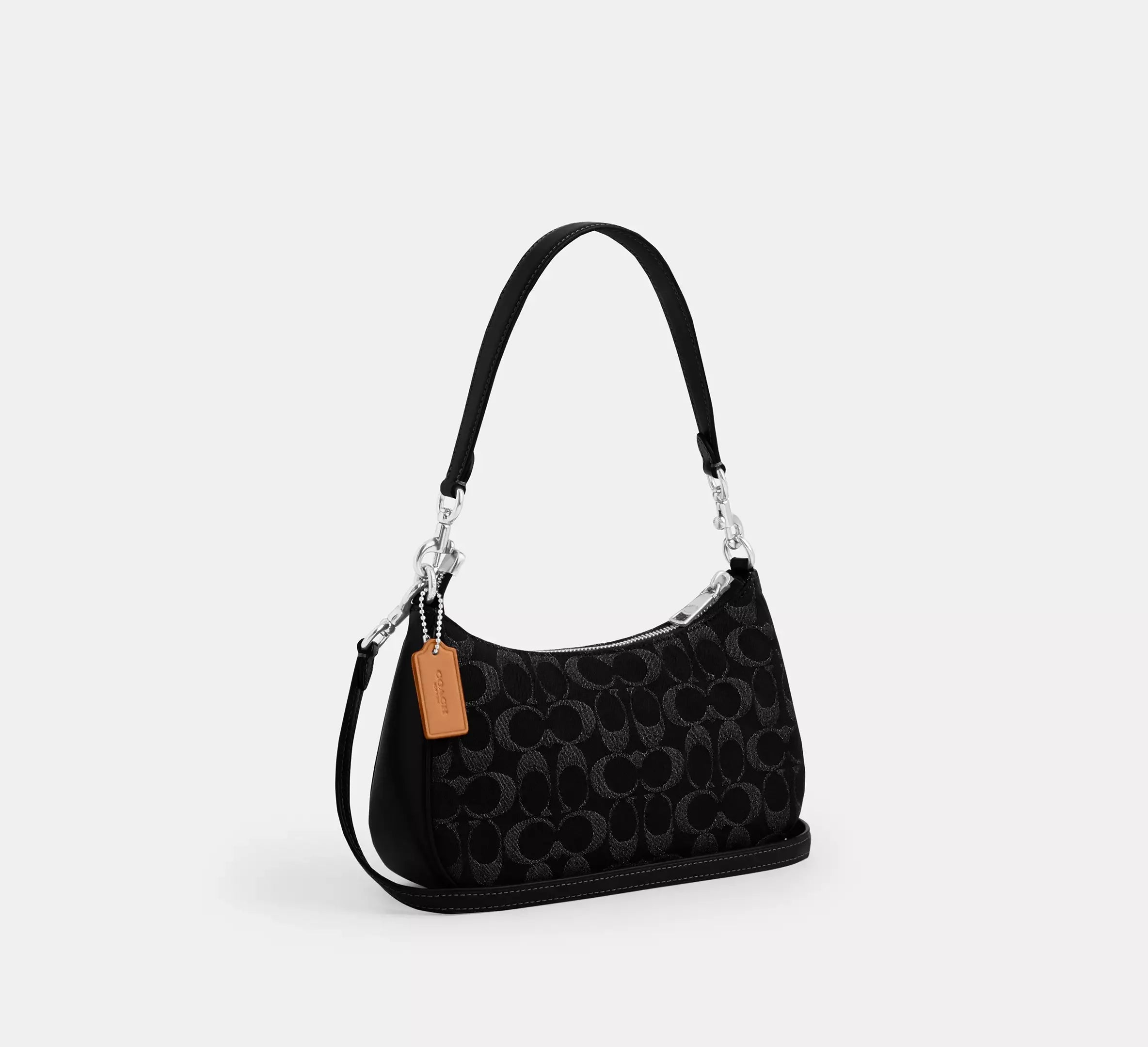 Coach Teri Shoulder Bag In Signature Denim – Silver/Black - Sneaker Türkiye