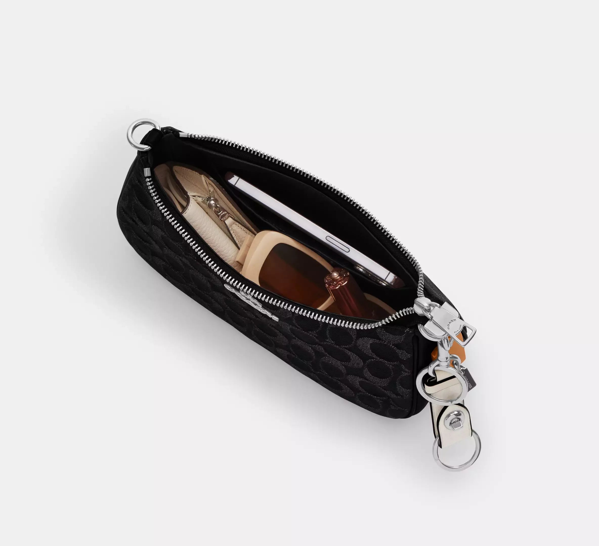 Coach Teri Shoulder Bag In Signature Denim – Silver/Black - Sneaker Türkiye