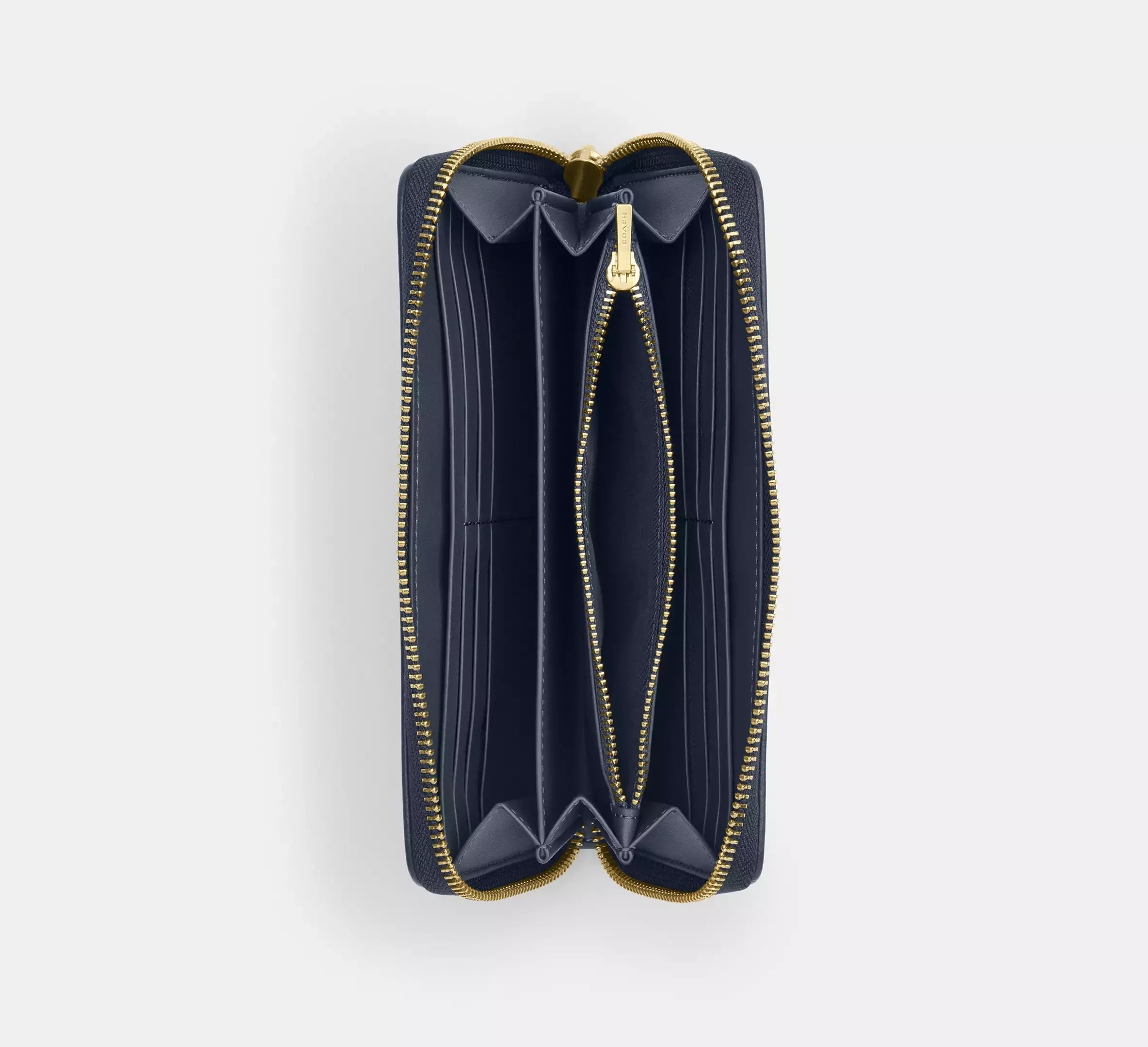 Coach Long Zip Around Wallet In Signature Denim – Gold/Indigo - Sneaker Türkiye