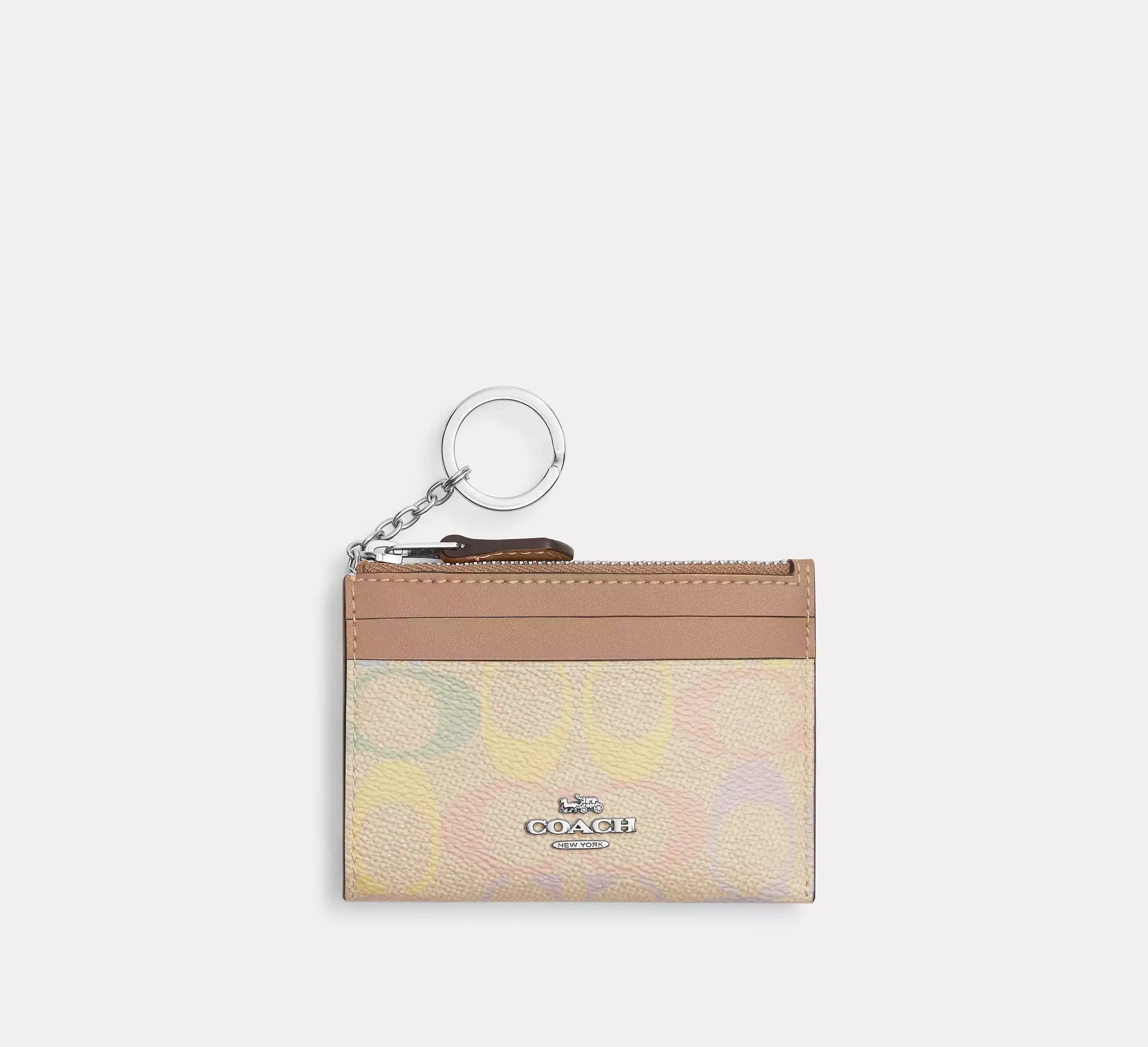 Coach Mini Skinny Id Case In Rainbow Signature – Silver - Sneaker Türkiye