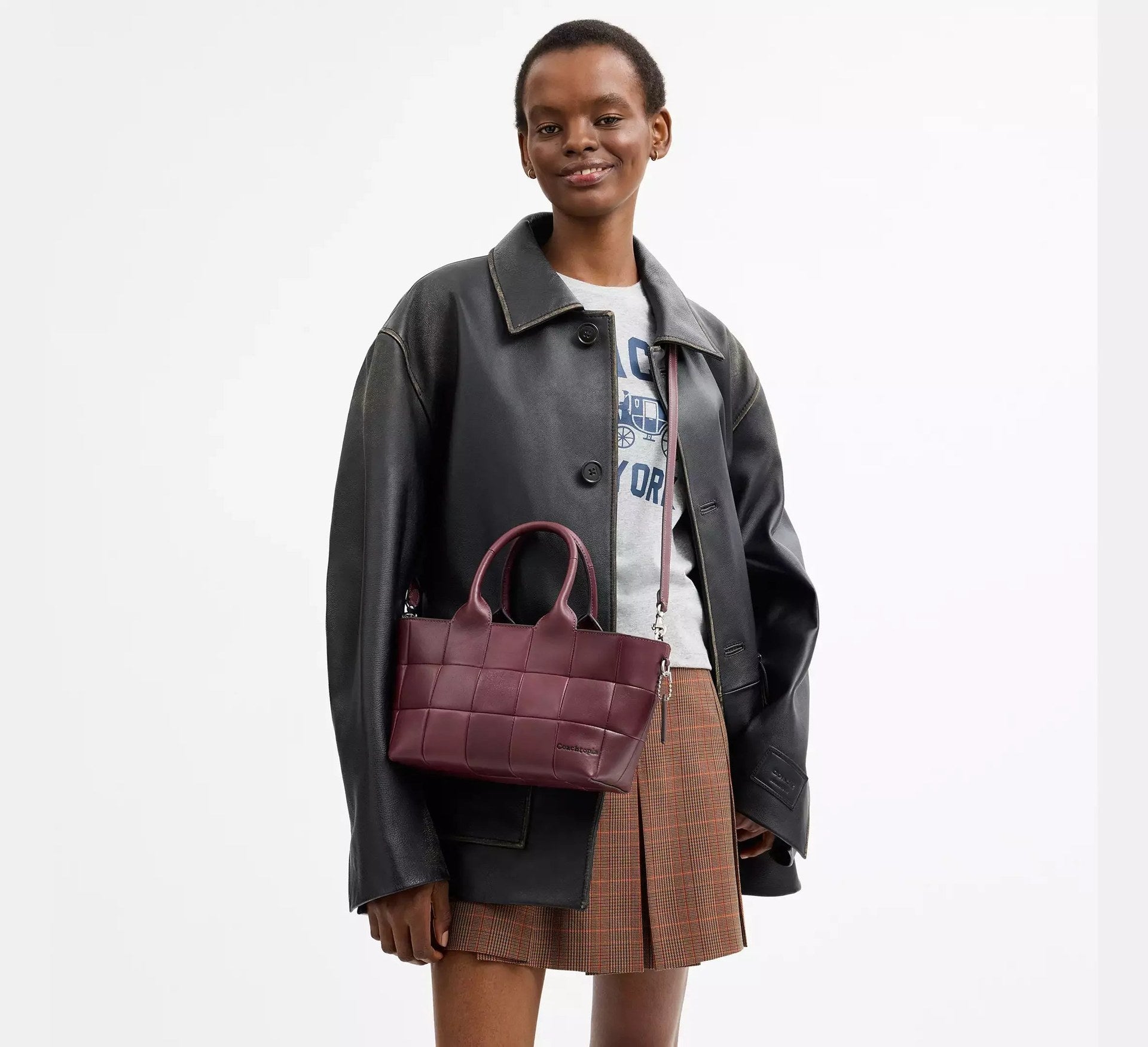 Coach Alter/Ego Small Tote Bag In Upcrafted Leather – Merlot - Sneaker Türkiye