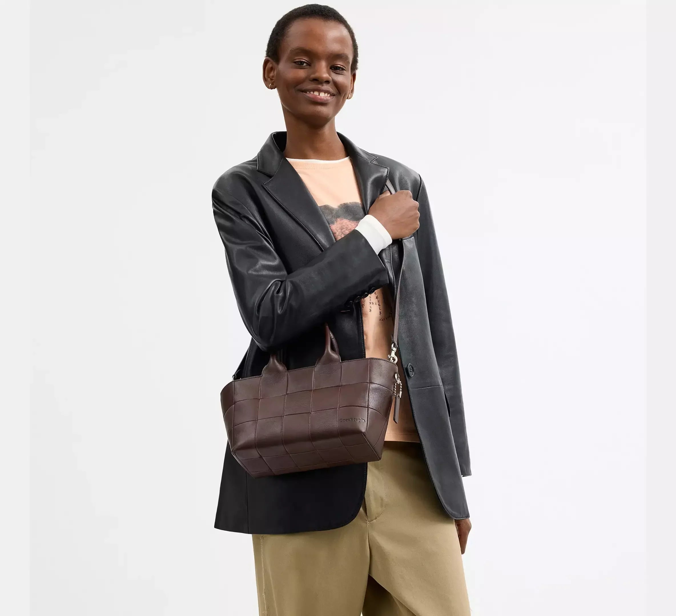 Coach Alter/Ego Small Tote Bag In Upcrafted Leather – Maple 1 - Sneaker Türkiye