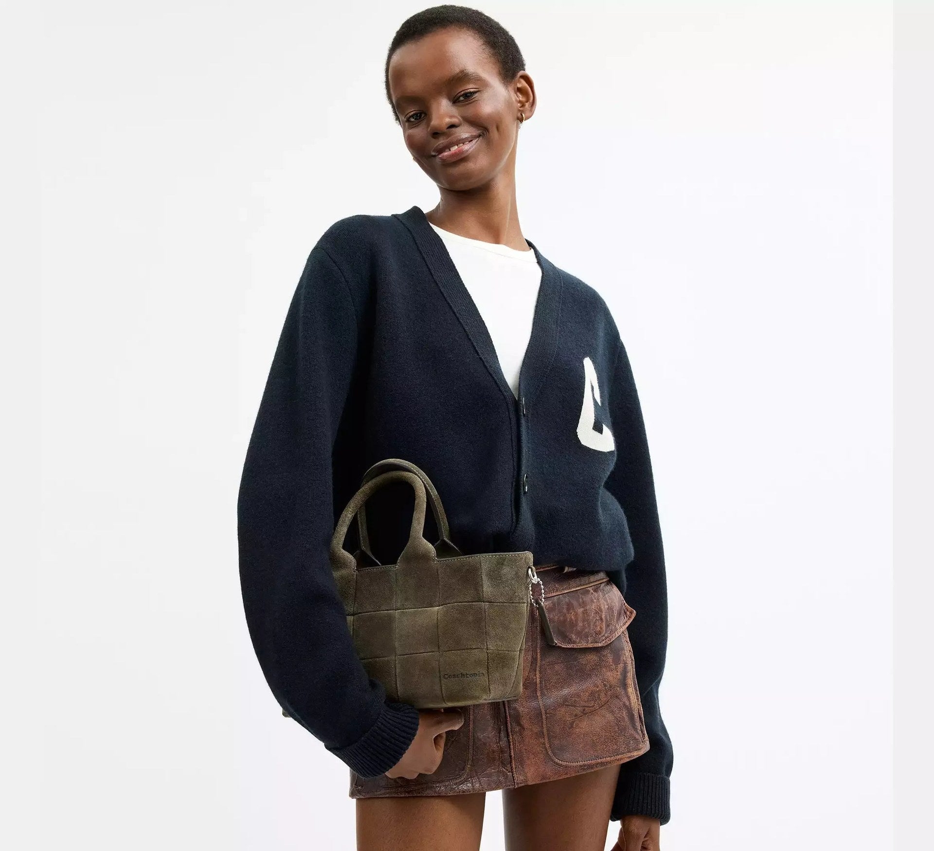 Coach Alter/Ego Small Tote Bag In Upcrafted Suede – Olive Suede - Sneaker Türkiye