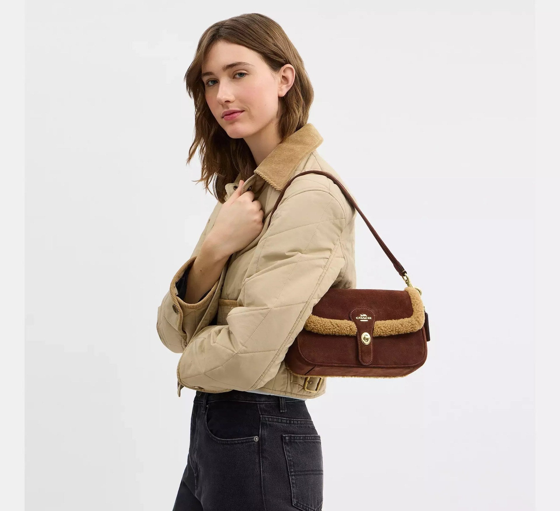 Coach Hadley Shoulder Bag – Im/Vintage Brown Multi - Sneaker Türkiye