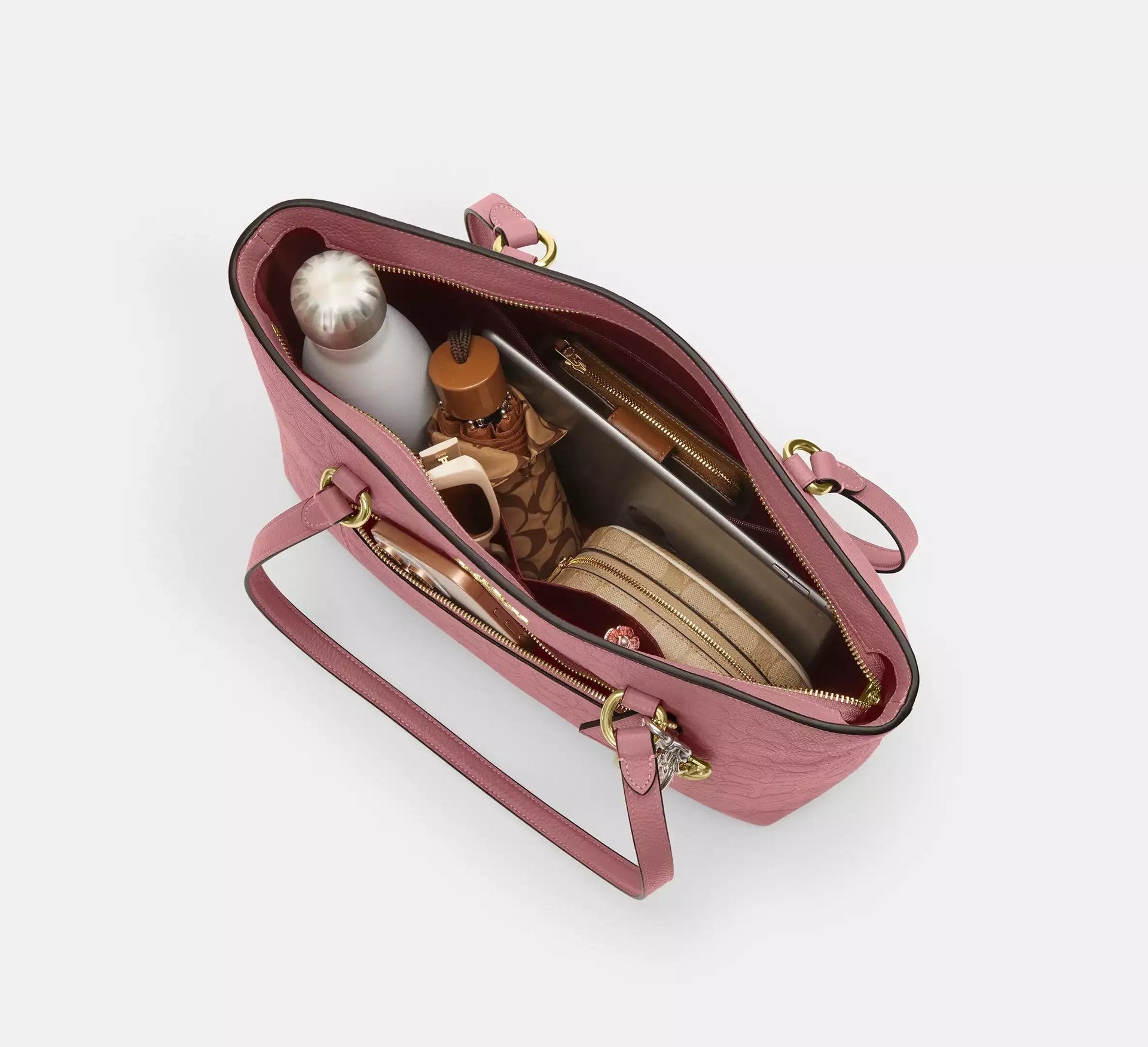 Coach Station Tote Bag In Signature Leather – Gold - Sneaker Türkiye