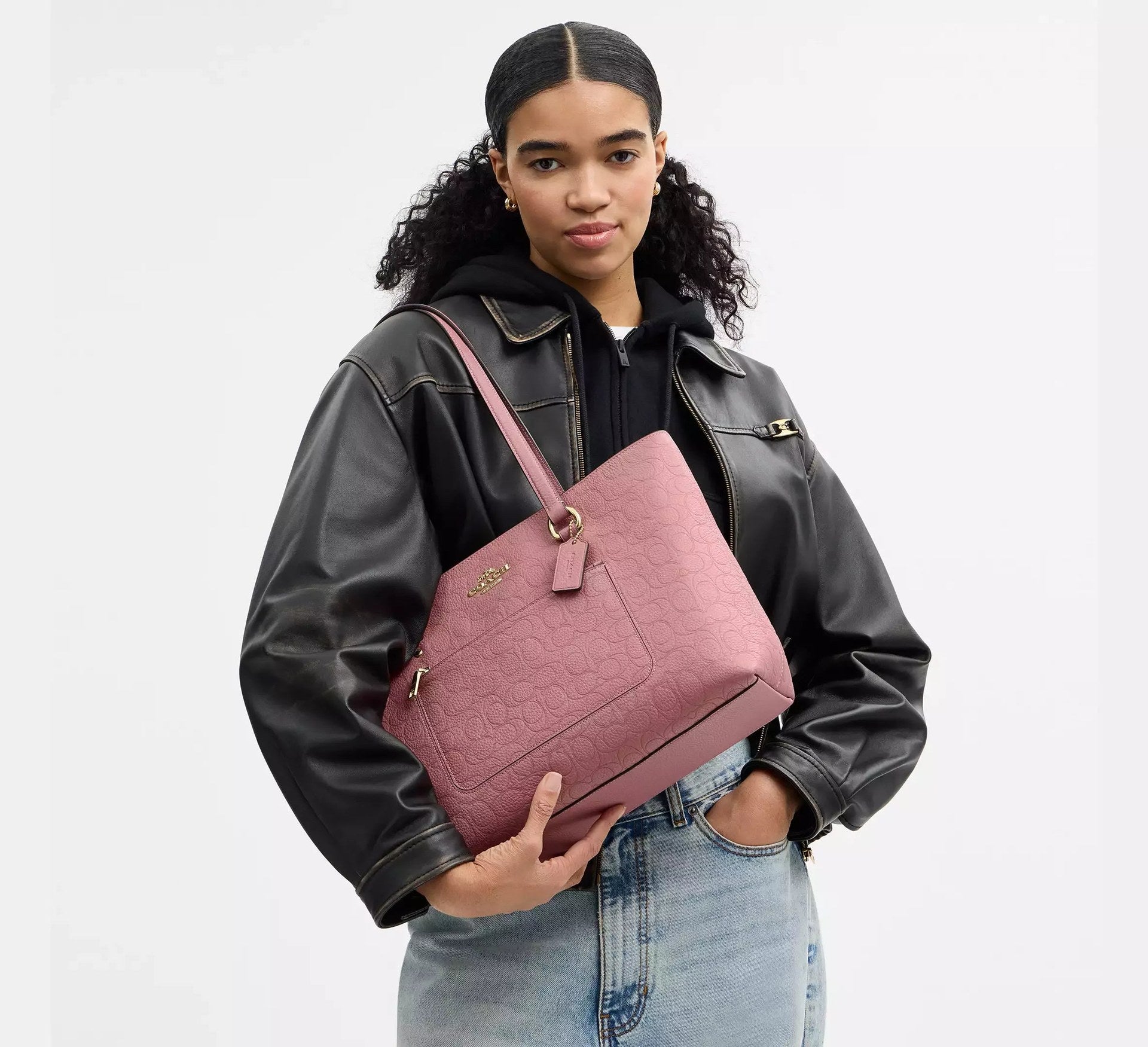 Coach Station Tote Bag In Signature Leather – Gold - Sneaker Türkiye
