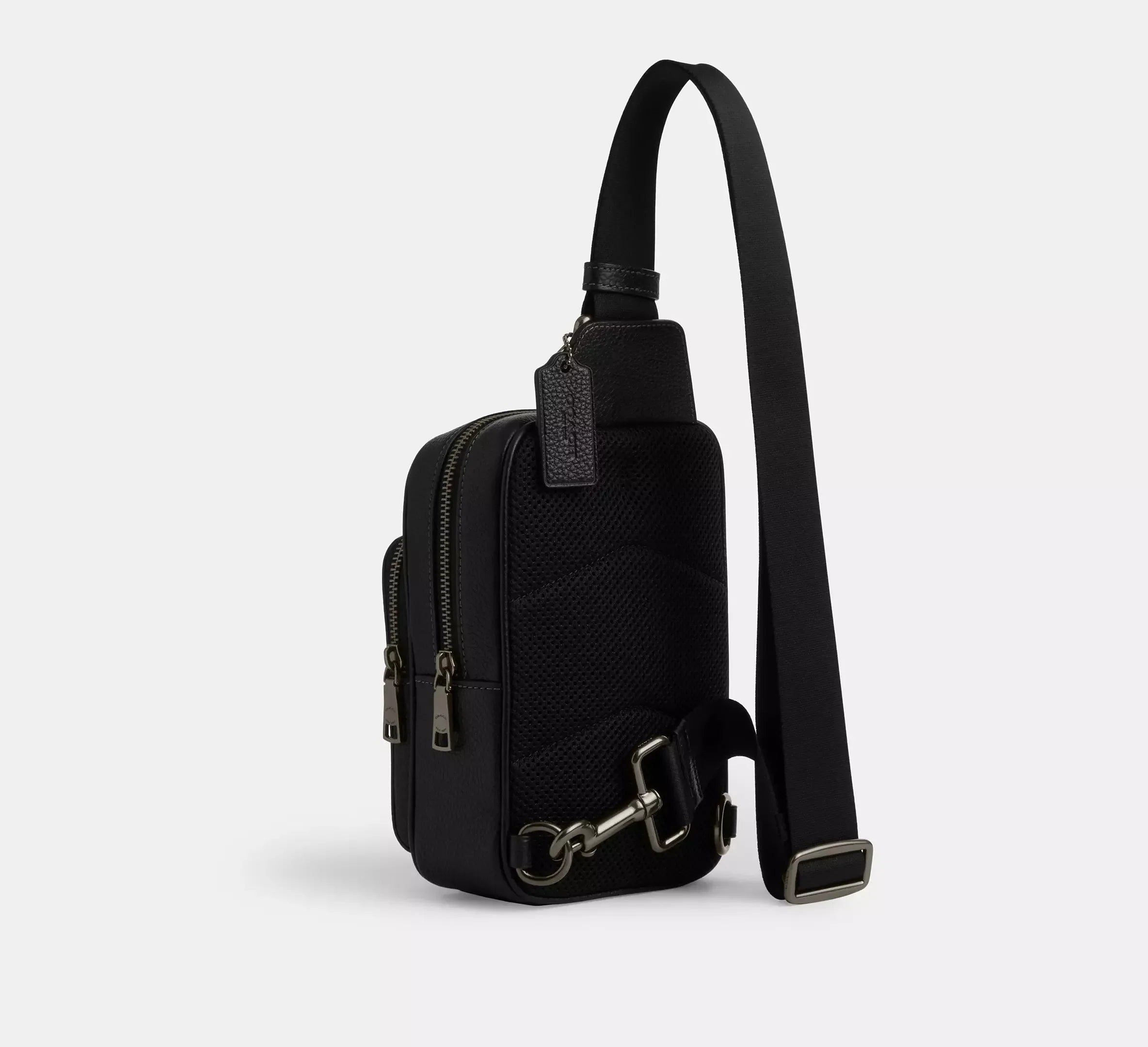 Coach Racer Sling Pack With Lightning Bolt Print – Gunmetal/Black Multi - Sneaker Türkiye
