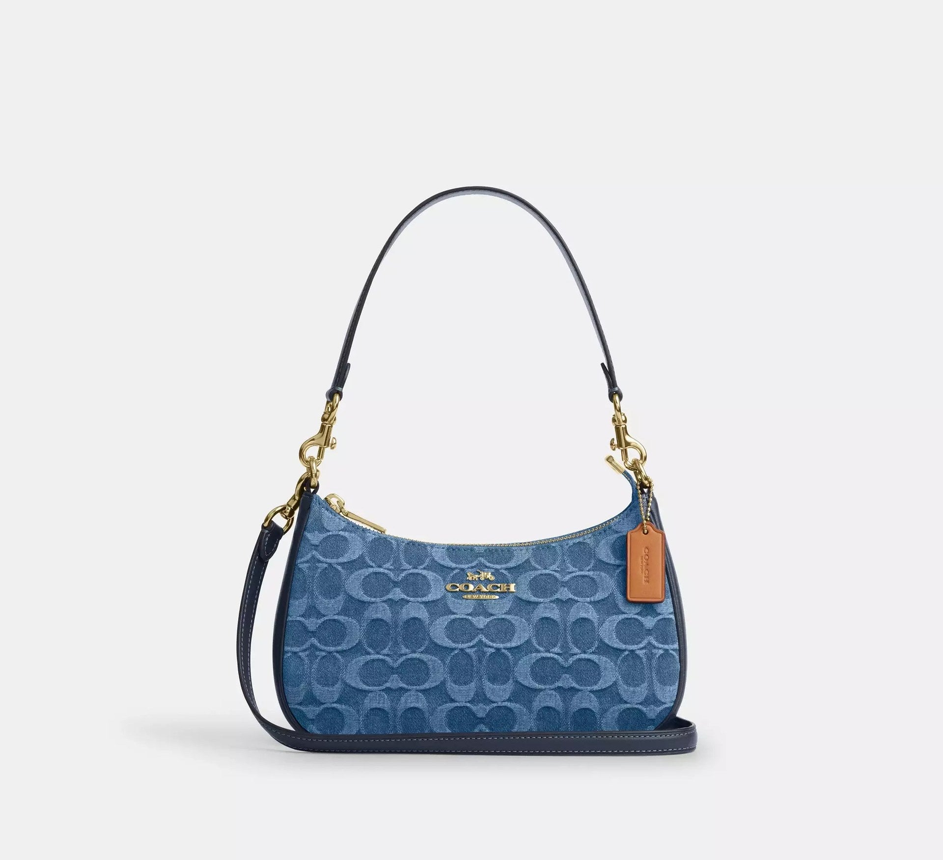 Coach Teri Shoulder Bag In Signature Denim – Gold/Indigo - Sneaker Türkiye