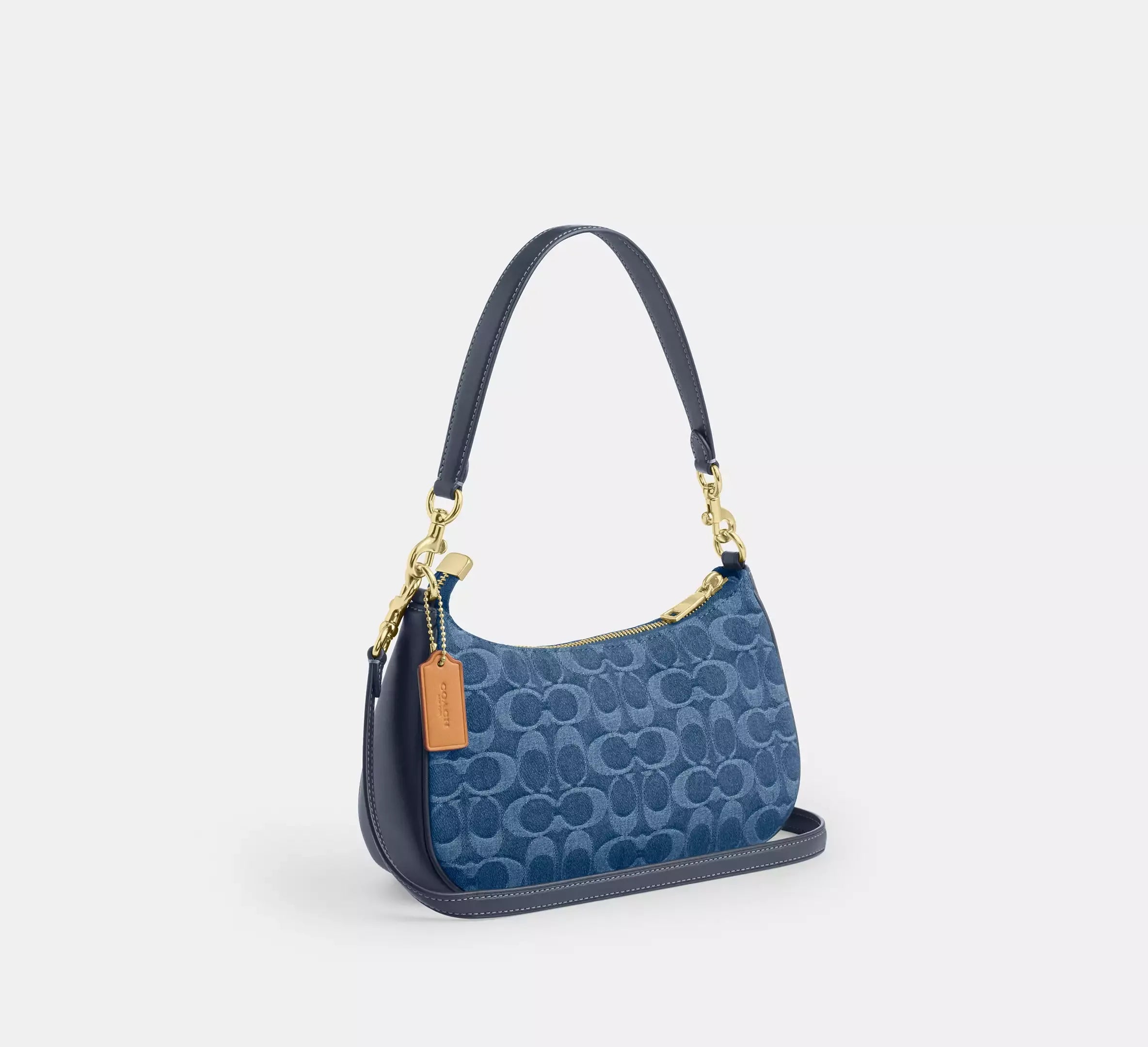 Coach Teri Shoulder Bag In Signature Denim – Gold/Indigo - Sneaker Türkiye