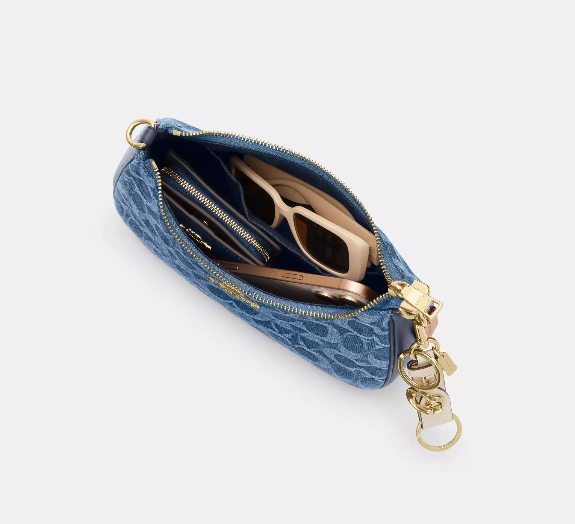 Coach Teri Shoulder Bag In Signature Denim – Gold/Indigo - Sneaker Türkiye