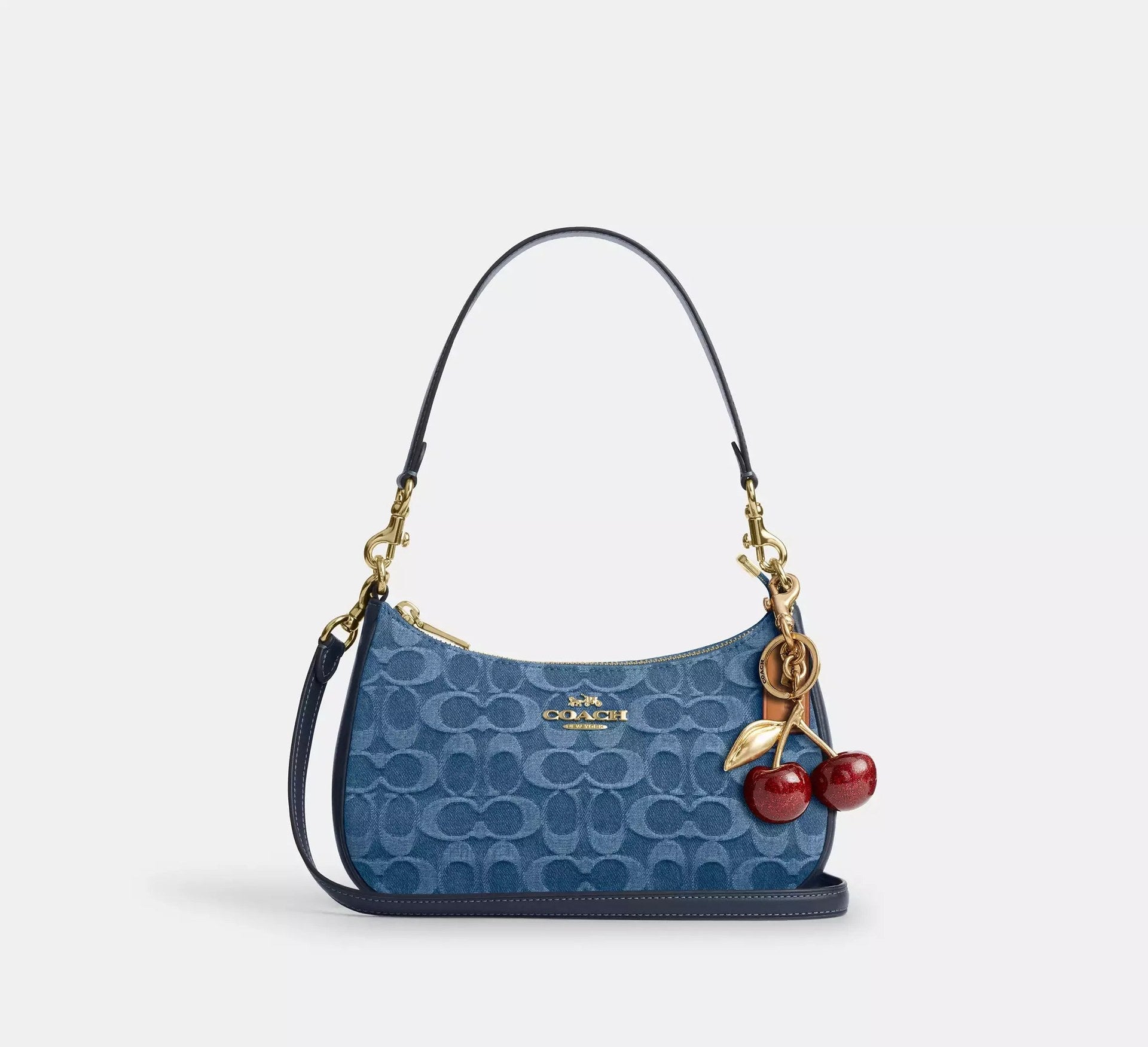 Coach Teri Shoulder Bag In Signature Denim – Gold/Indigo - Sneaker Türkiye