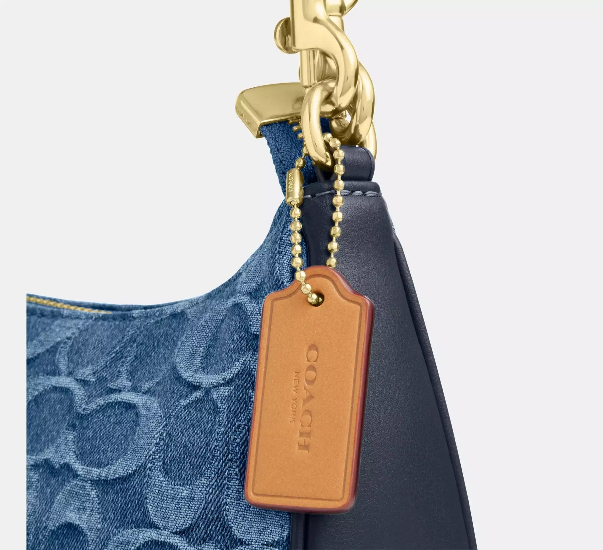 Coach Teri Shoulder Bag In Signature Denim – Gold/Indigo - Sneaker Türkiye