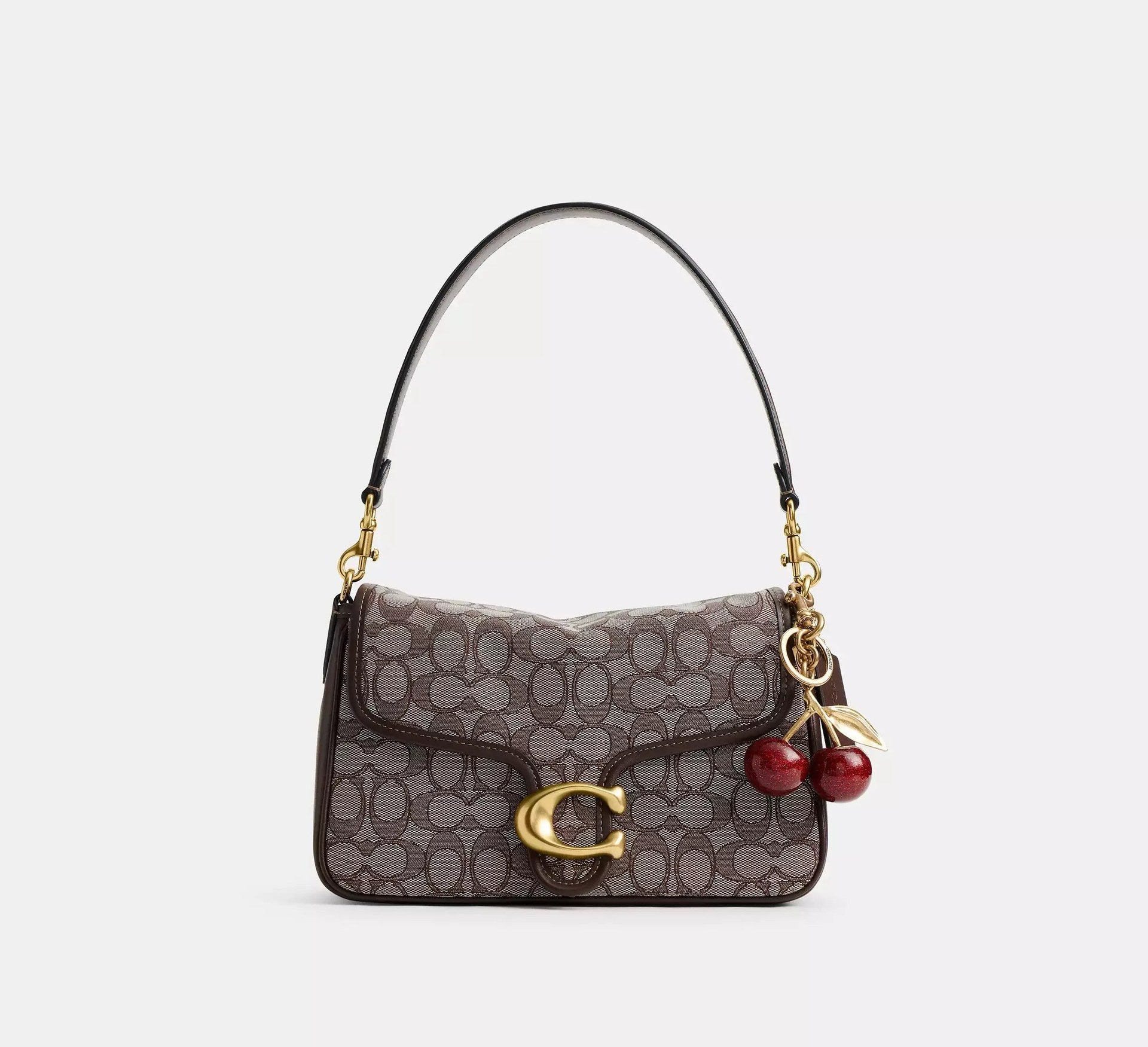 Coach Soft Tabby Shoulder Bag In Signature Jacquard – Brass/Oak Maple - Sneaker Türkiye