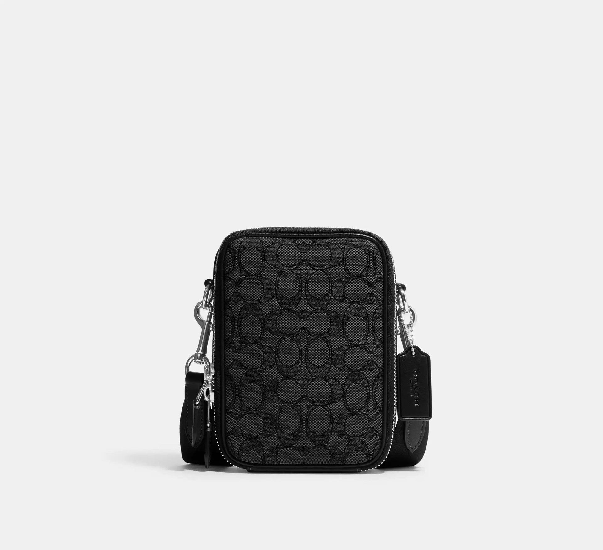 Coach Stanton Crossbody Bag In Signature Jacquard – Silver/Charcoal/Black - Sneaker Türkiye
