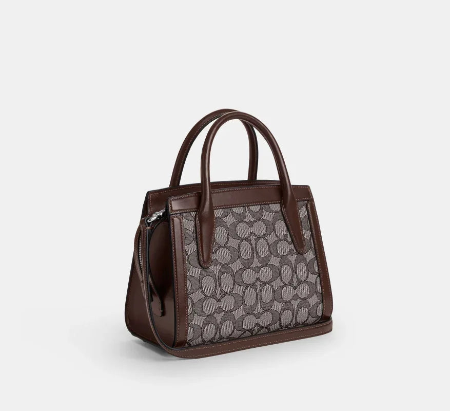 Coach Andrea Carryall Bag In Signature Jacquard Silver/Oak/Maple - Sneaker Türkiye