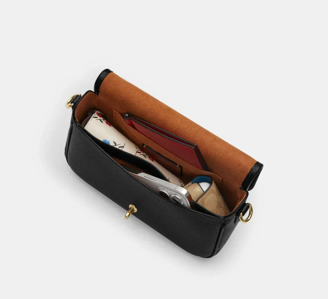 Coach Hadley Shoulder Bag – Gold/Dark Wine - Sneaker Türkiye