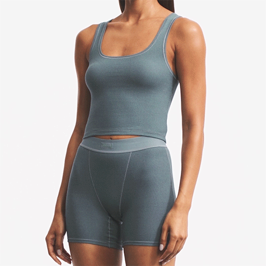 SKIMS COTTON RIB BOXER | KYANITE - Sneaker Türkiye