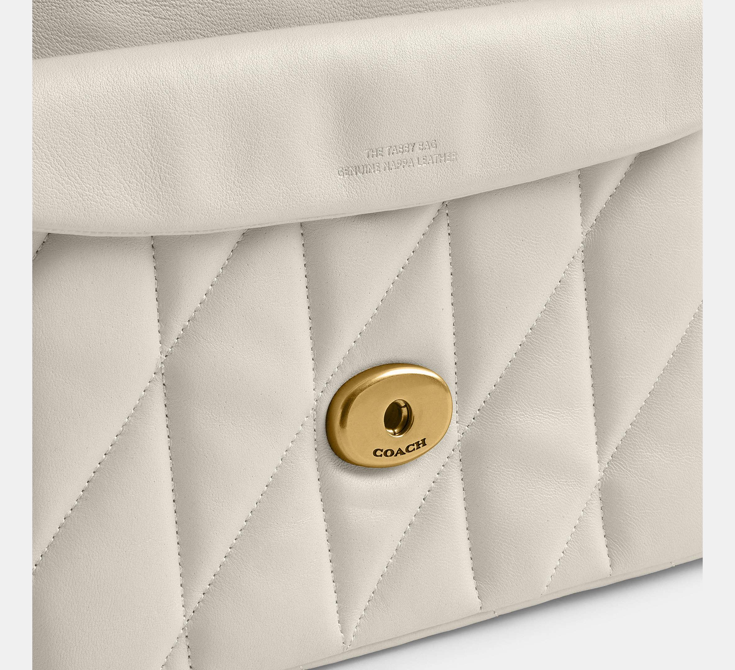 Coach Tabby Shoulder Bag 26 With Quilting – Brass/Chalk - Sneaker Türkiye